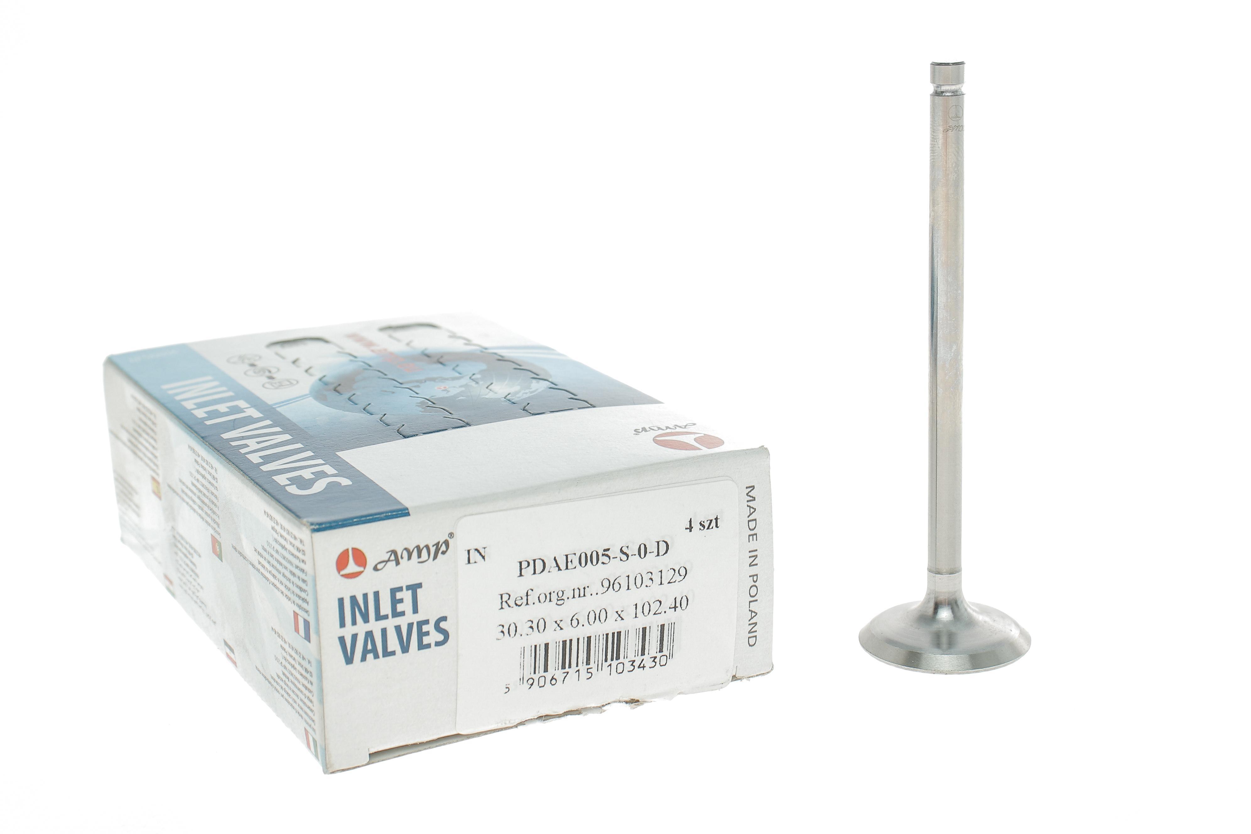 Клапан (впуск) Daewoo Lanos 1.6 16V 97- (30.3x6x102.4) (вальцювання)