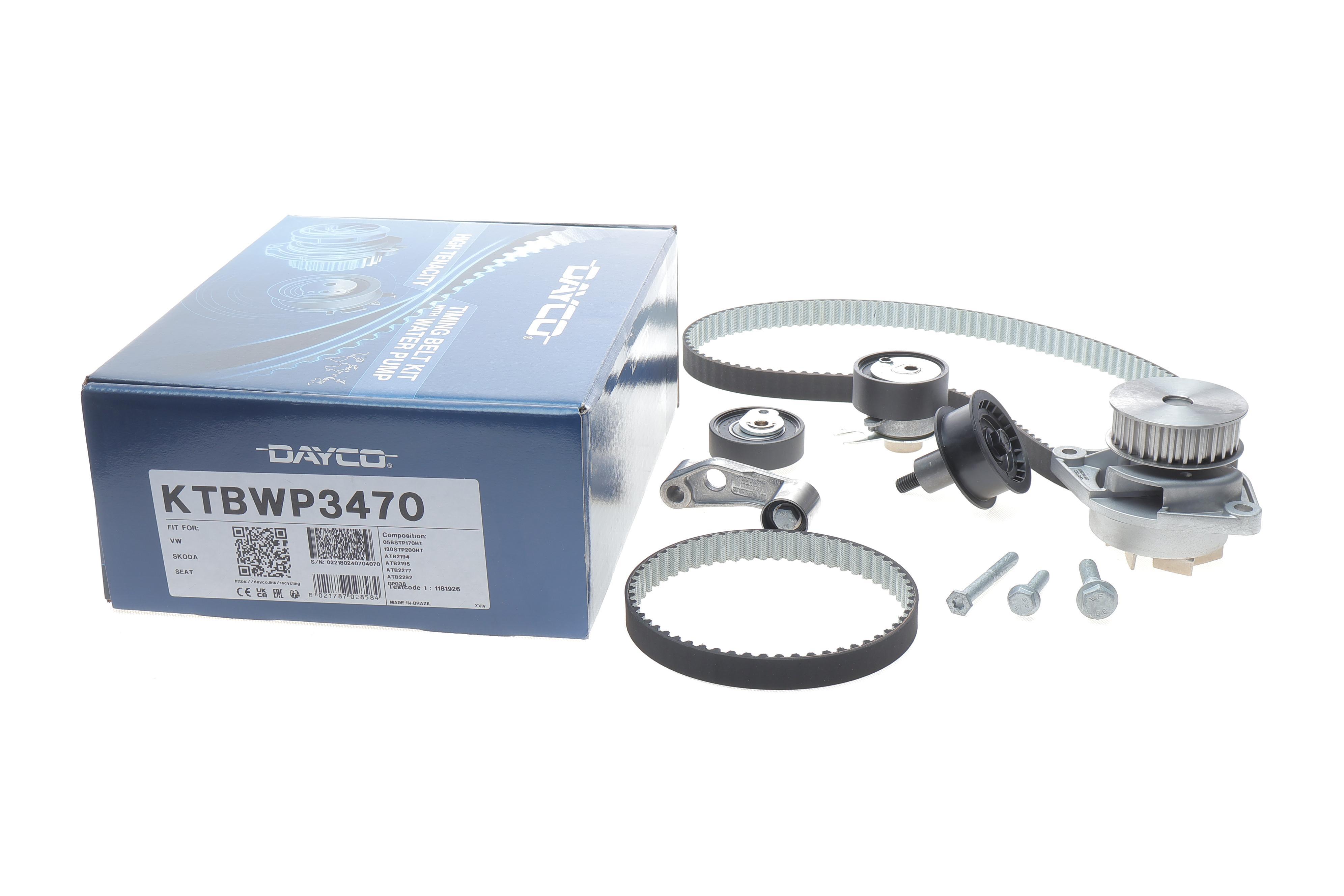 Комплект ГРМ + помпа Skoda Fabia/Octavia 00-13/VW Caddy/Golf/Polo 1.4 16V 99-08