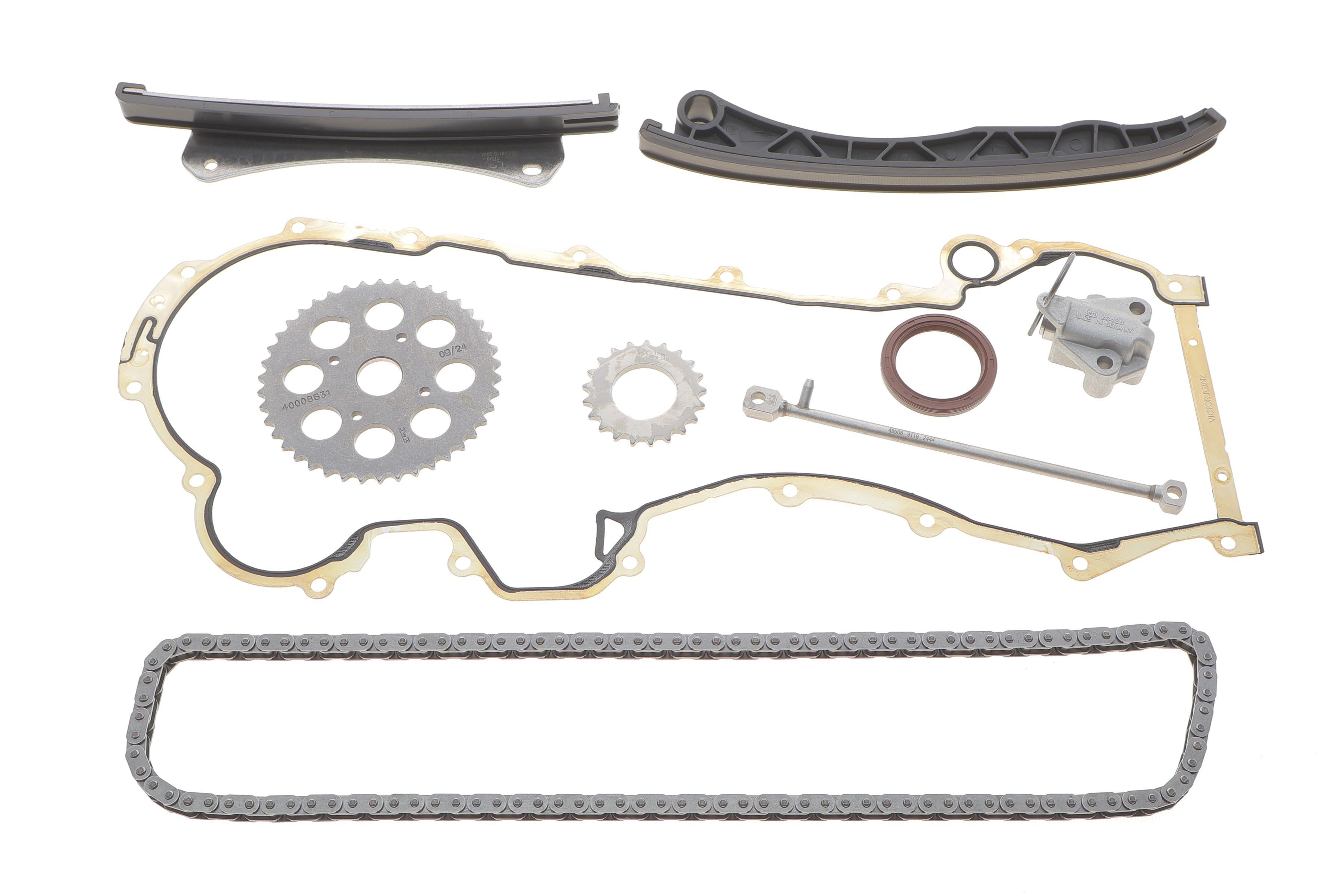 Комплект ланцюга ГРМ Fiat Doblo 1.3JTD 04- (ланцюг, башмак, натяжник,зірочки, прокладка)