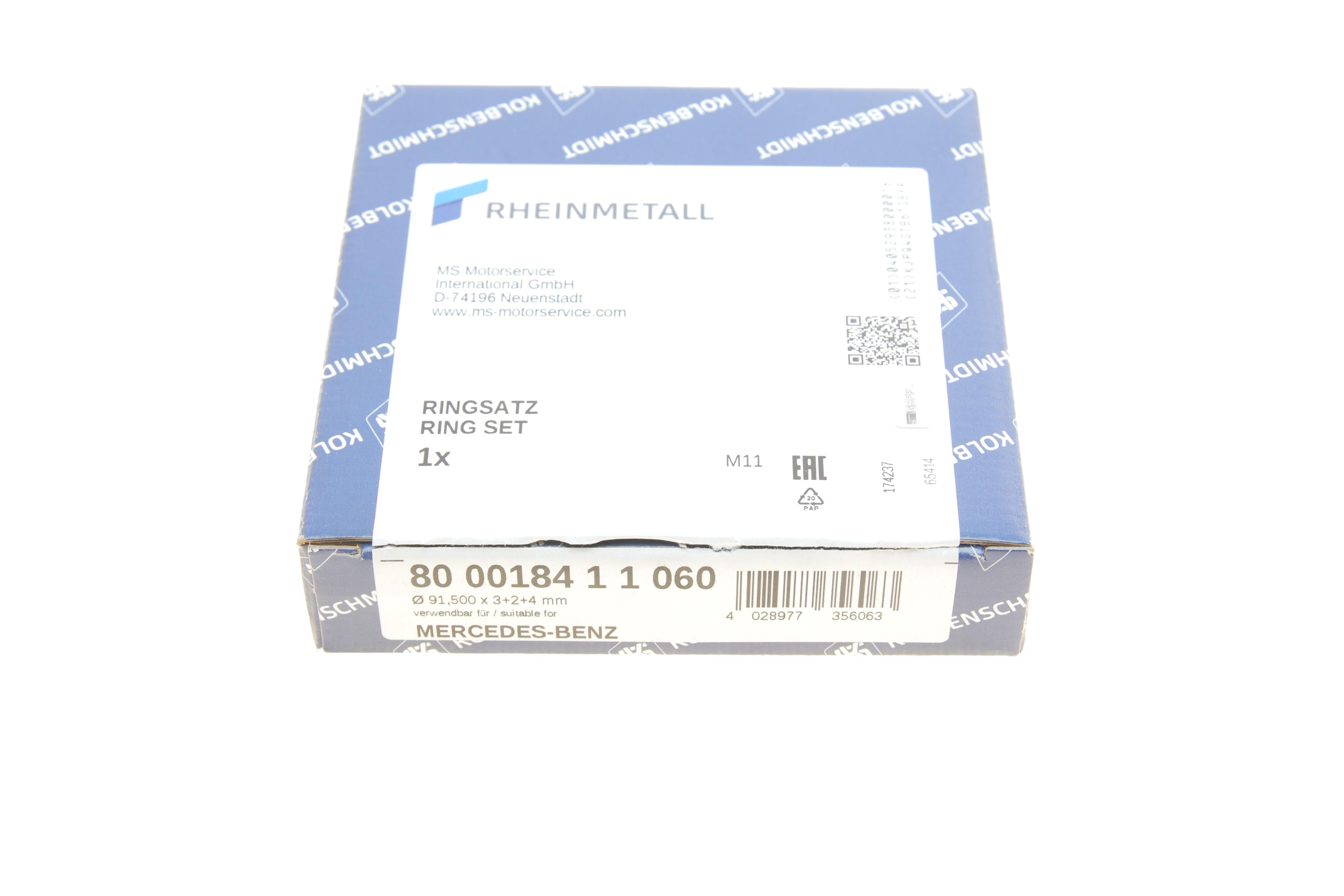 Кільця поршневі MB 207D/209D/407D/409D/507D 2.4D (OM616)/3.0D (OM617) 77-90 (91.5mm/+0.6) (2-3-4)