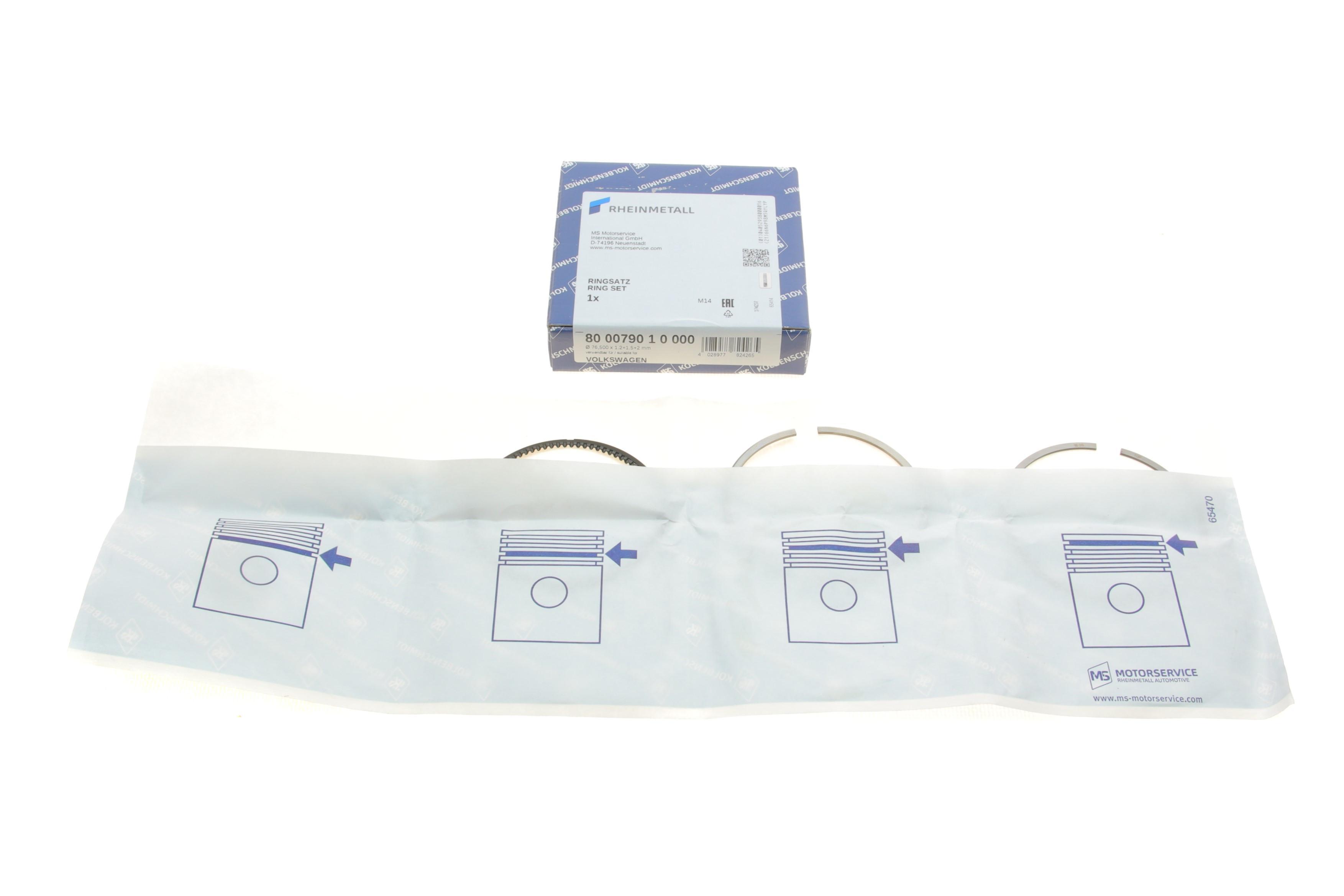 Кільця поршневі Skoda Fabia/VW Golf V/VI/Passat 1.4 TSI 05-14 (76.50mm/STD) (2-1.5-1.2)