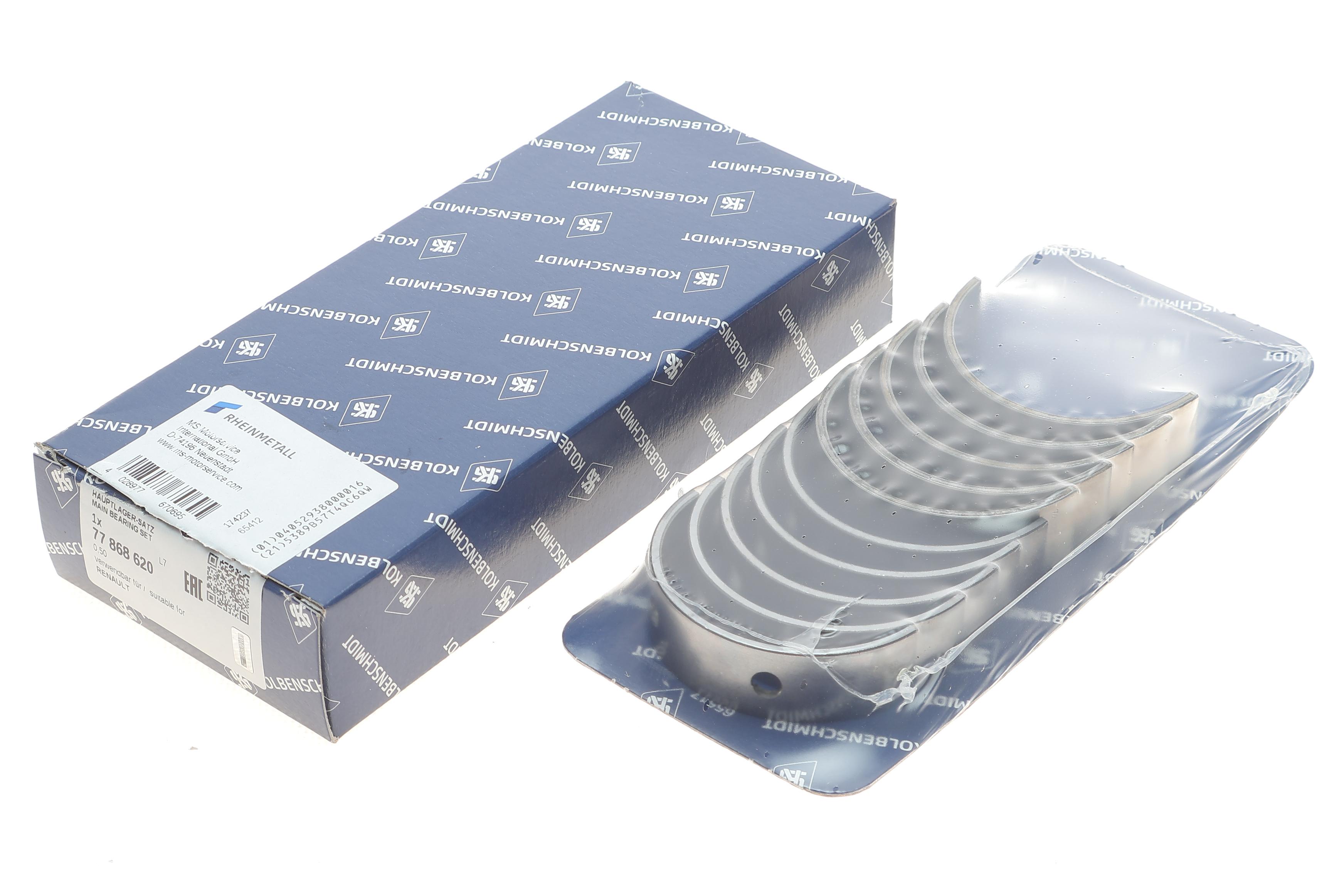 Вкладиші корінні Renault Trafic/Opel Vivaro 2.0dCi 06- (+0.50)