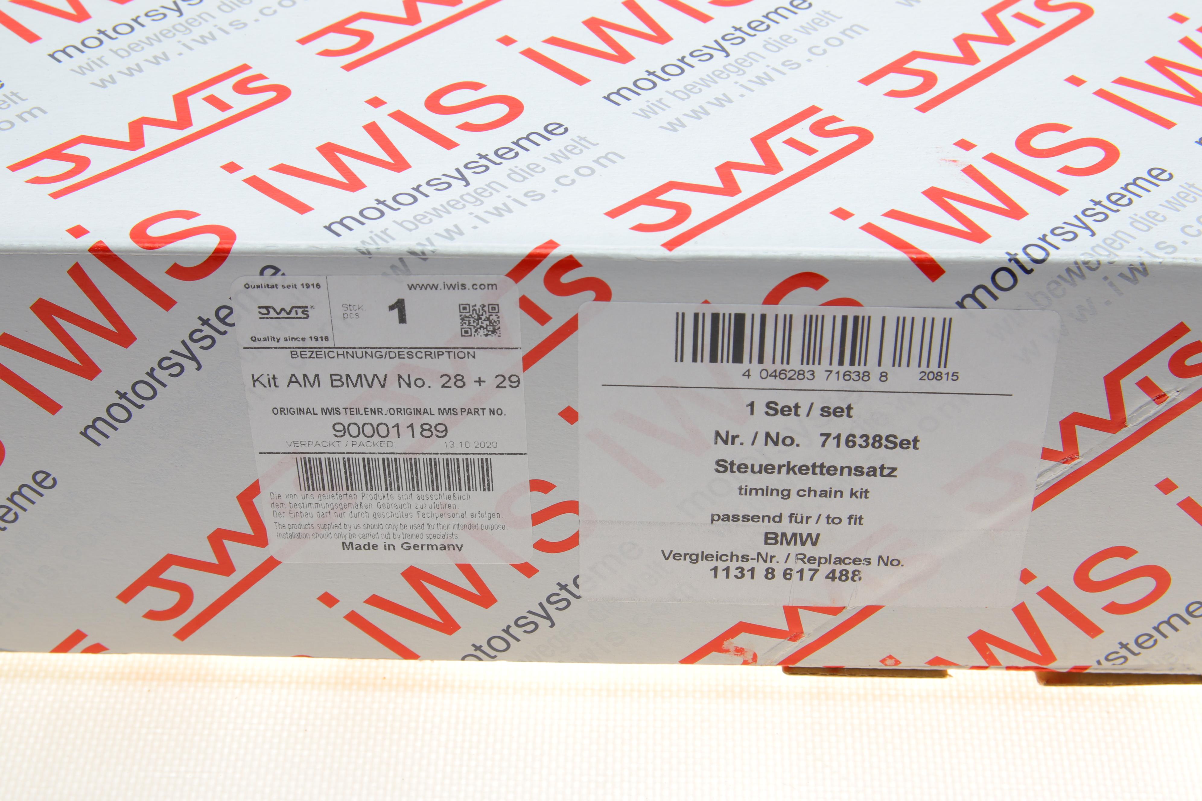 Комплект ланцюга ГРМ BMW 3 (F30/F80)/5 (G30/F90)/7 (G11/G12) 15-20 B48/B58