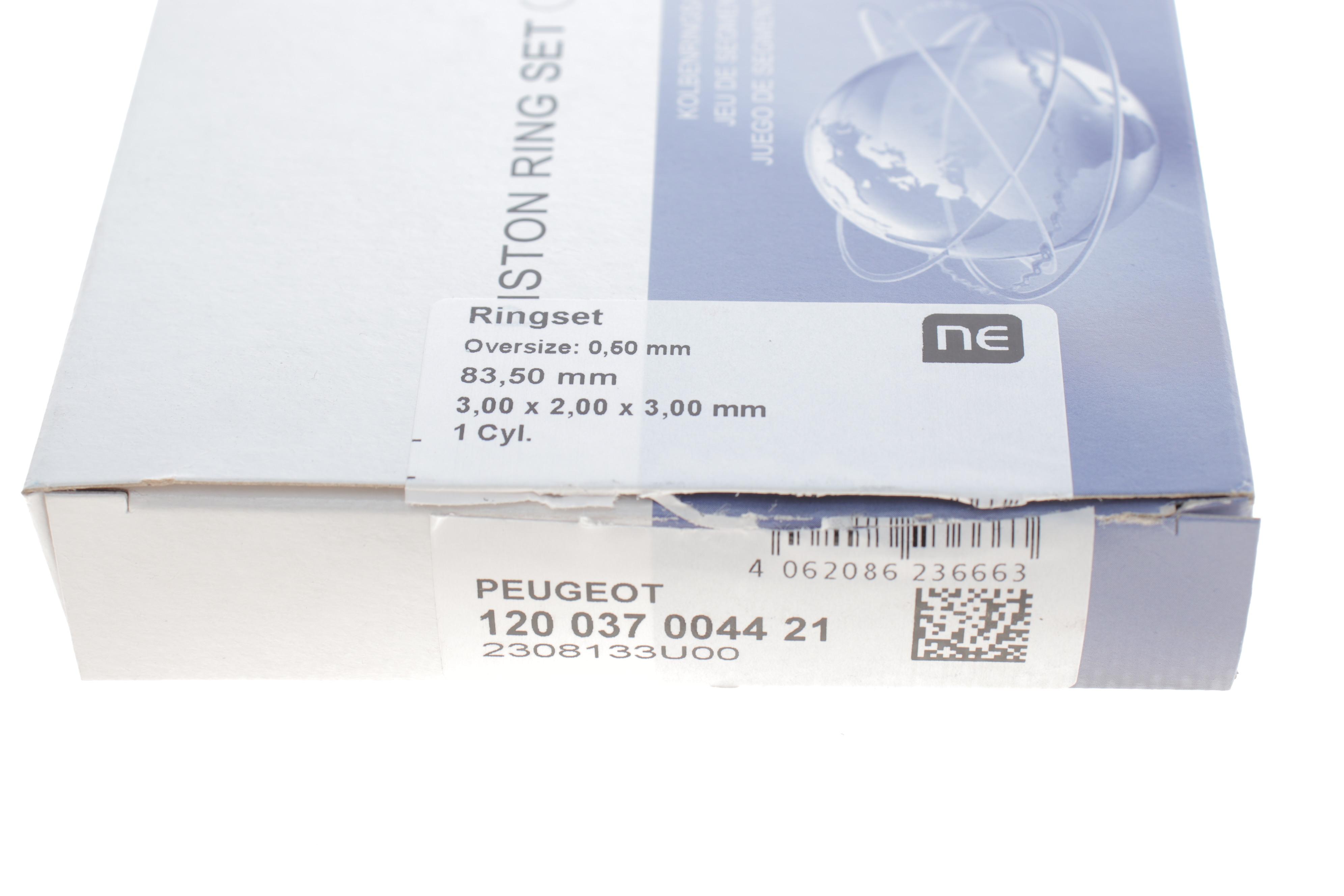 Кільця поршневі Citroen Jumper/Fiat Scudo/Ducato 1.9TD (83.50mm/+0.5) (3-2-3) = 8937445000