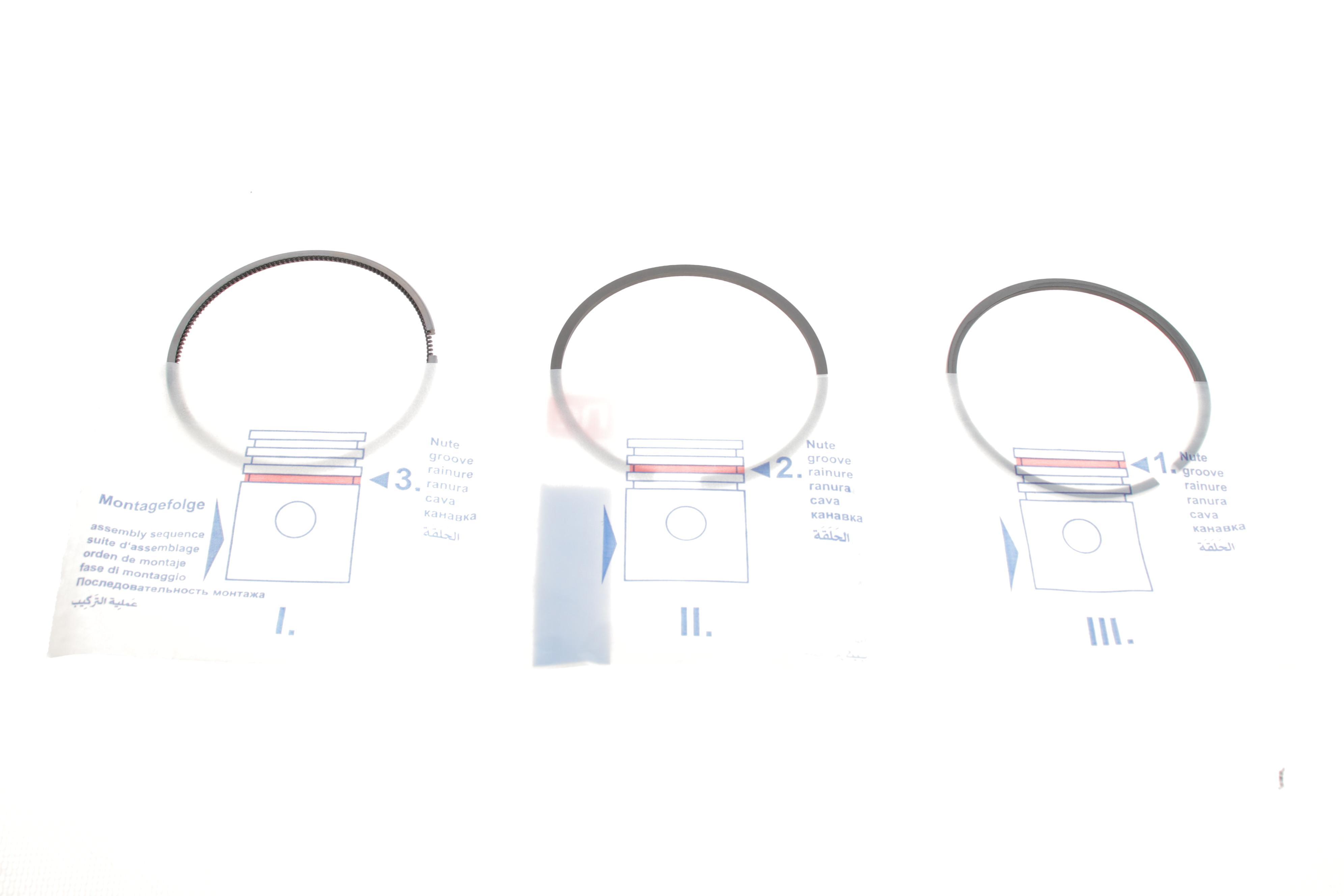 Кільця поршневі Citroen Jumper/Fiat Scudo/Ducato 1.9TD (83.50mm/+0.5) (3-2-3) = 8937445000