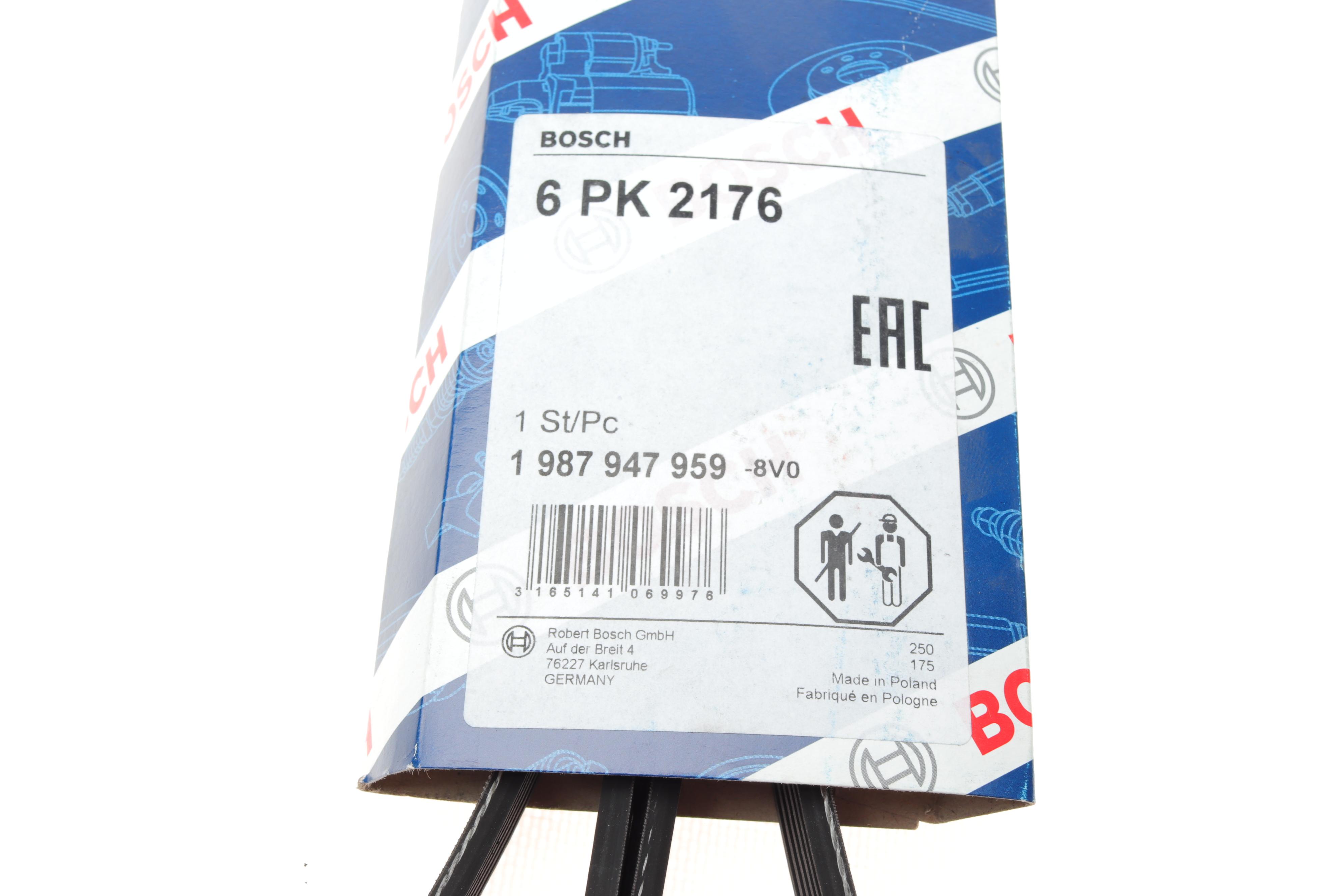 Ремінь генератора MB Vito OM611 (+AC) (6PK2176)