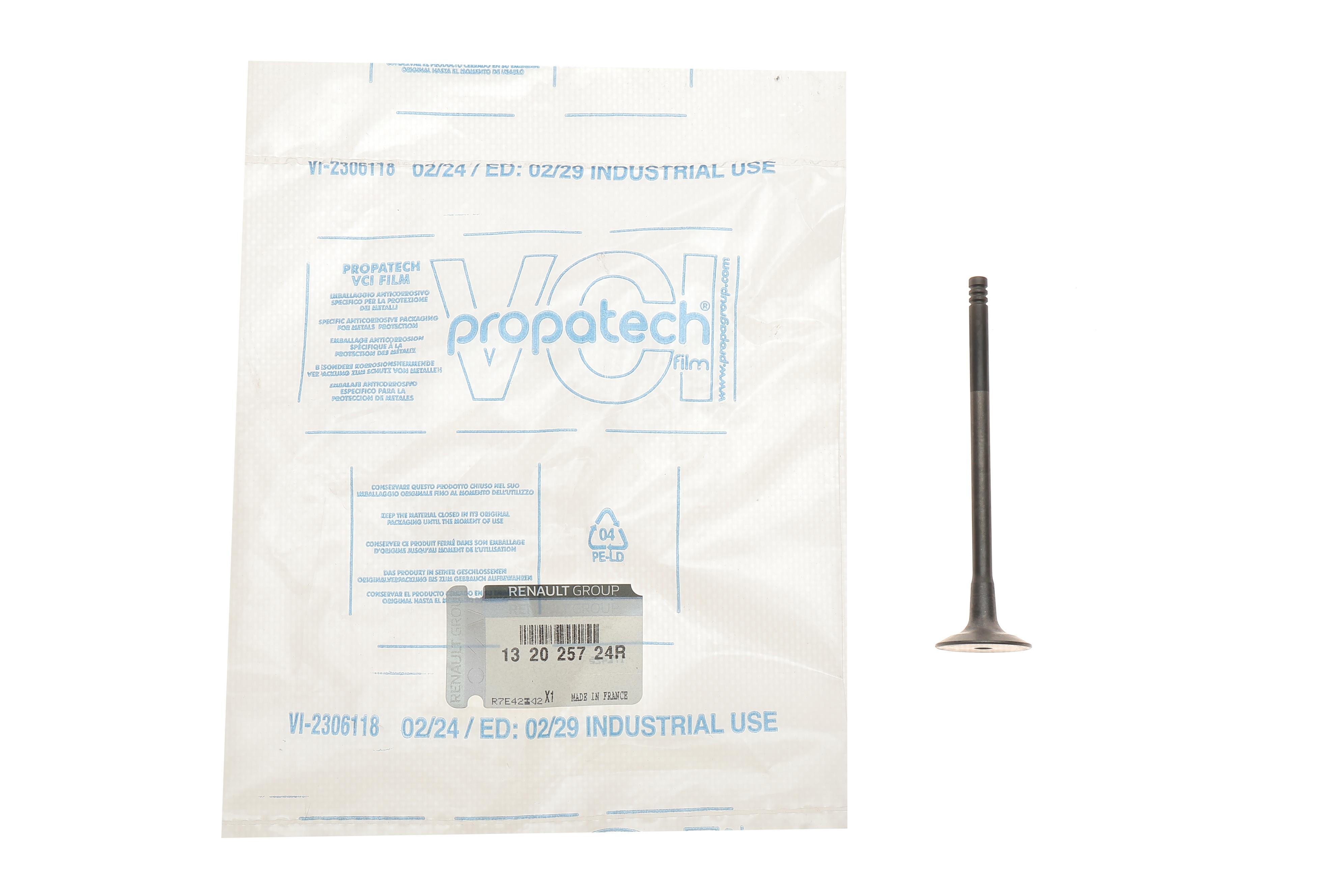 Клапан (випуск) Renault Sandero/Stepway 1.0 SCe 19- (B4D)