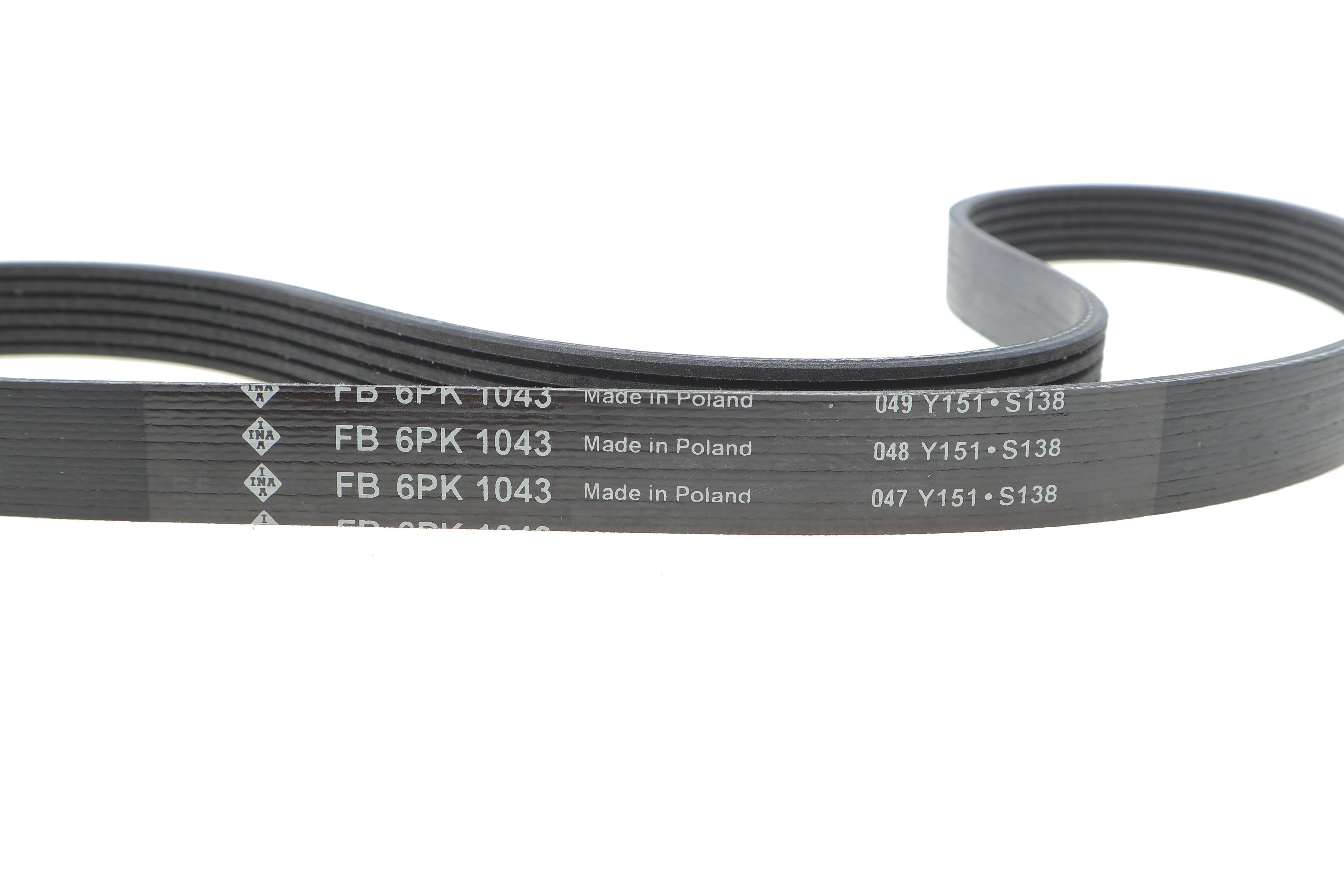 Комплект ременя генератора Audi A3/Seat Leon/Skoda Octavia/VW Caddy/Passat B6 1.6-2.0 03- (6PK1043)