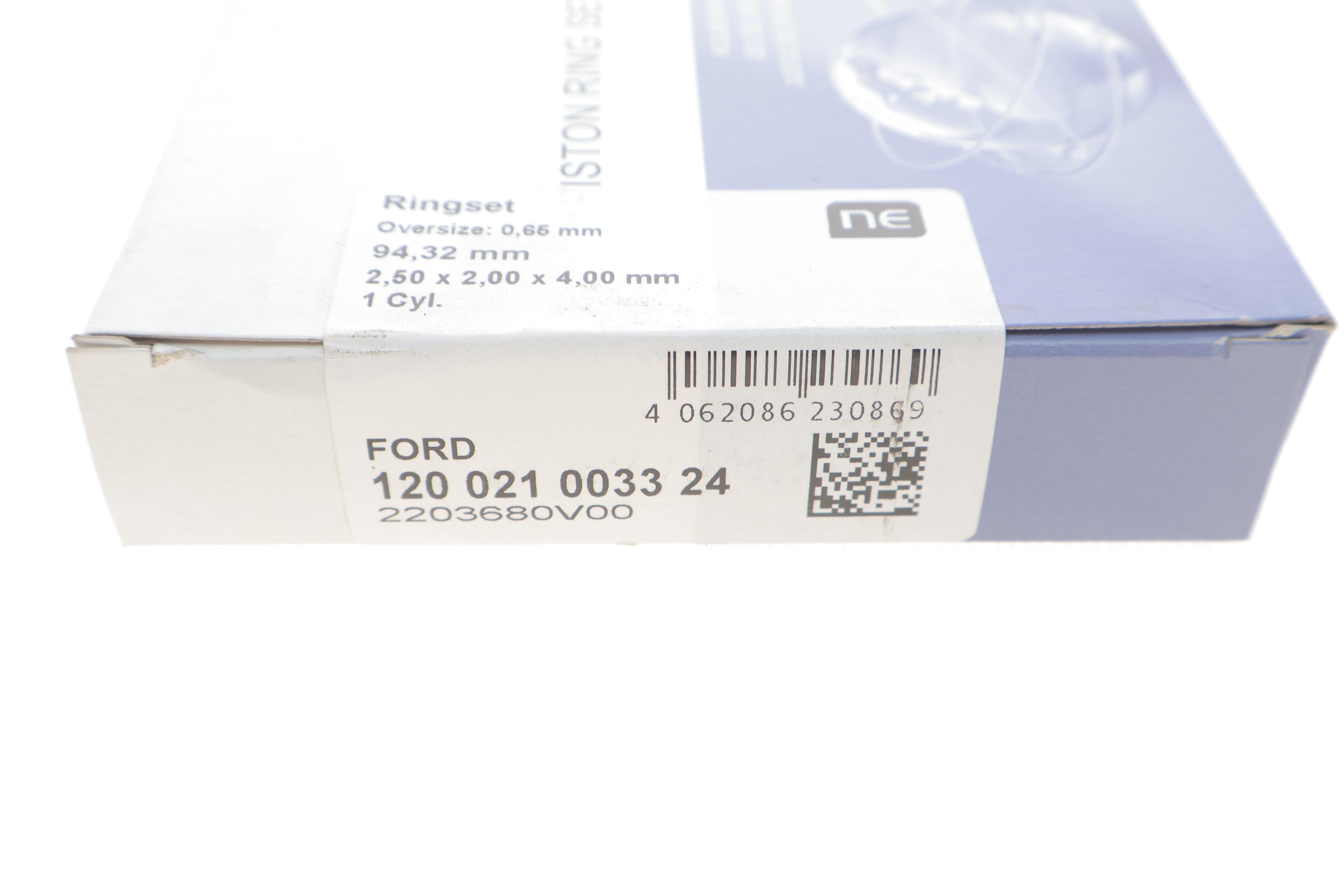 Кільця поршневі Ford Transit 2.5DI 91- (94.32mm/+0.65) (2.5-2-4) = 8921346500