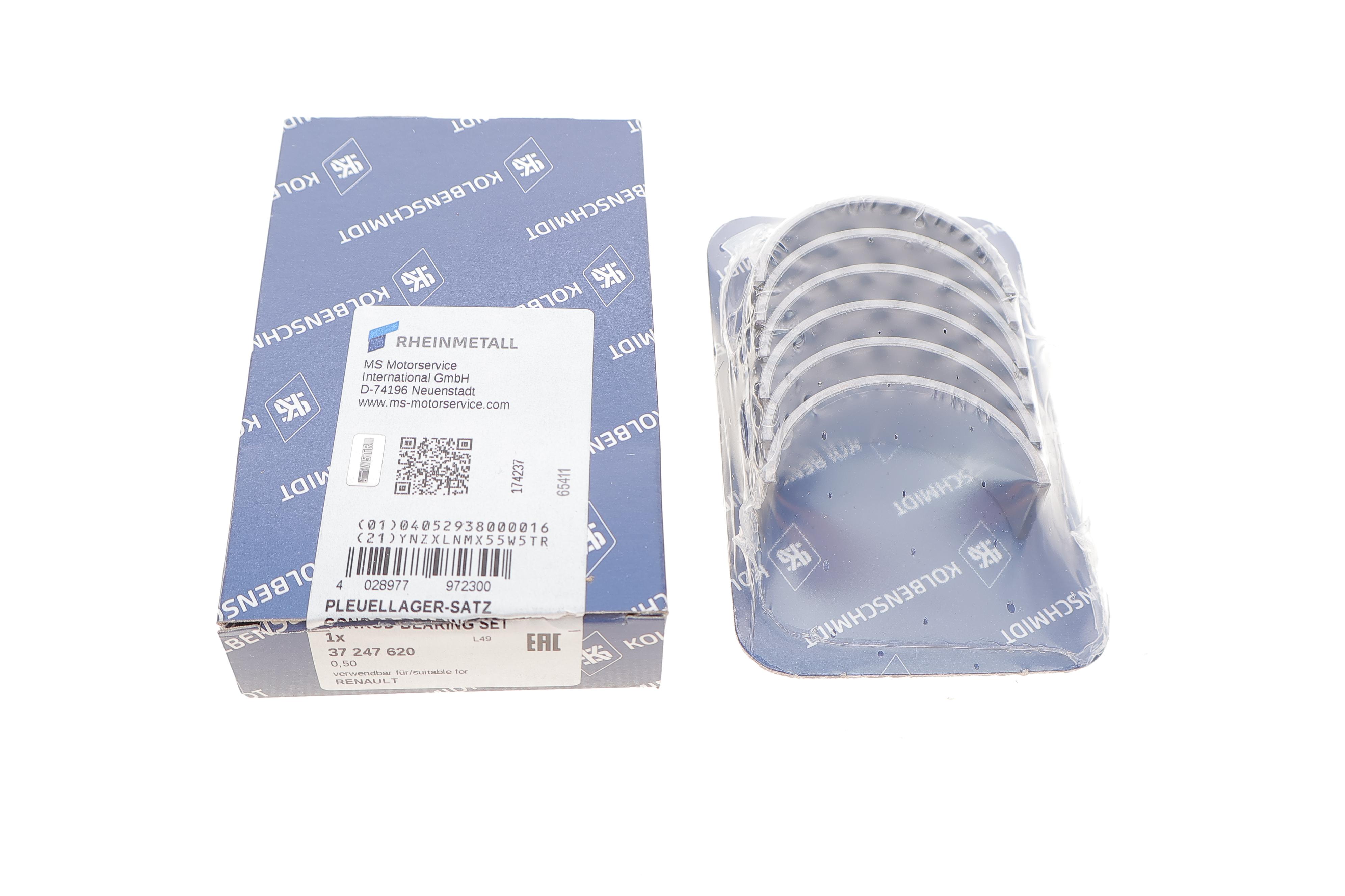 Вкладиші шатунні Renault Clio 0.9TCe 12-/Smart (453) 0.9-1.0 14- M281 (+0.50)