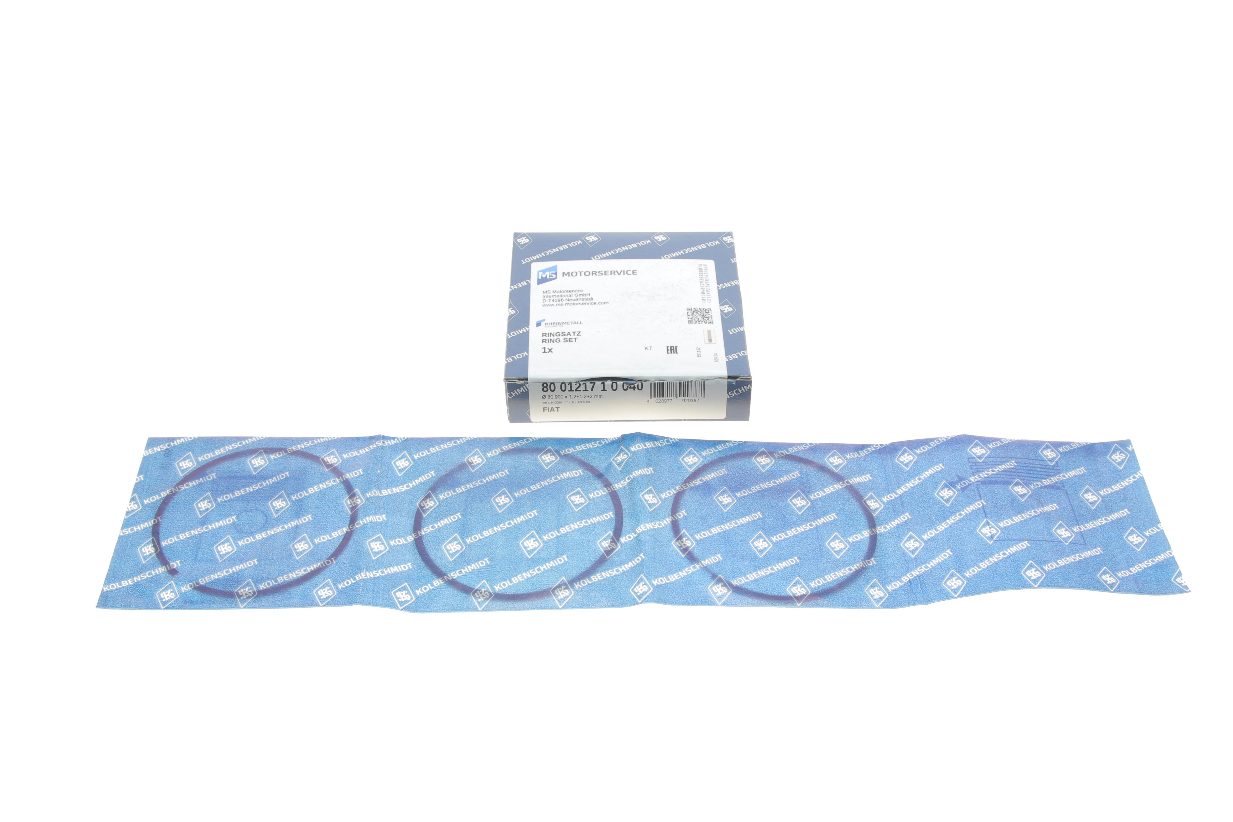 Кільця поршневі Fiat Doblo 1.6 16V 01- (80.9mm/+0.40)