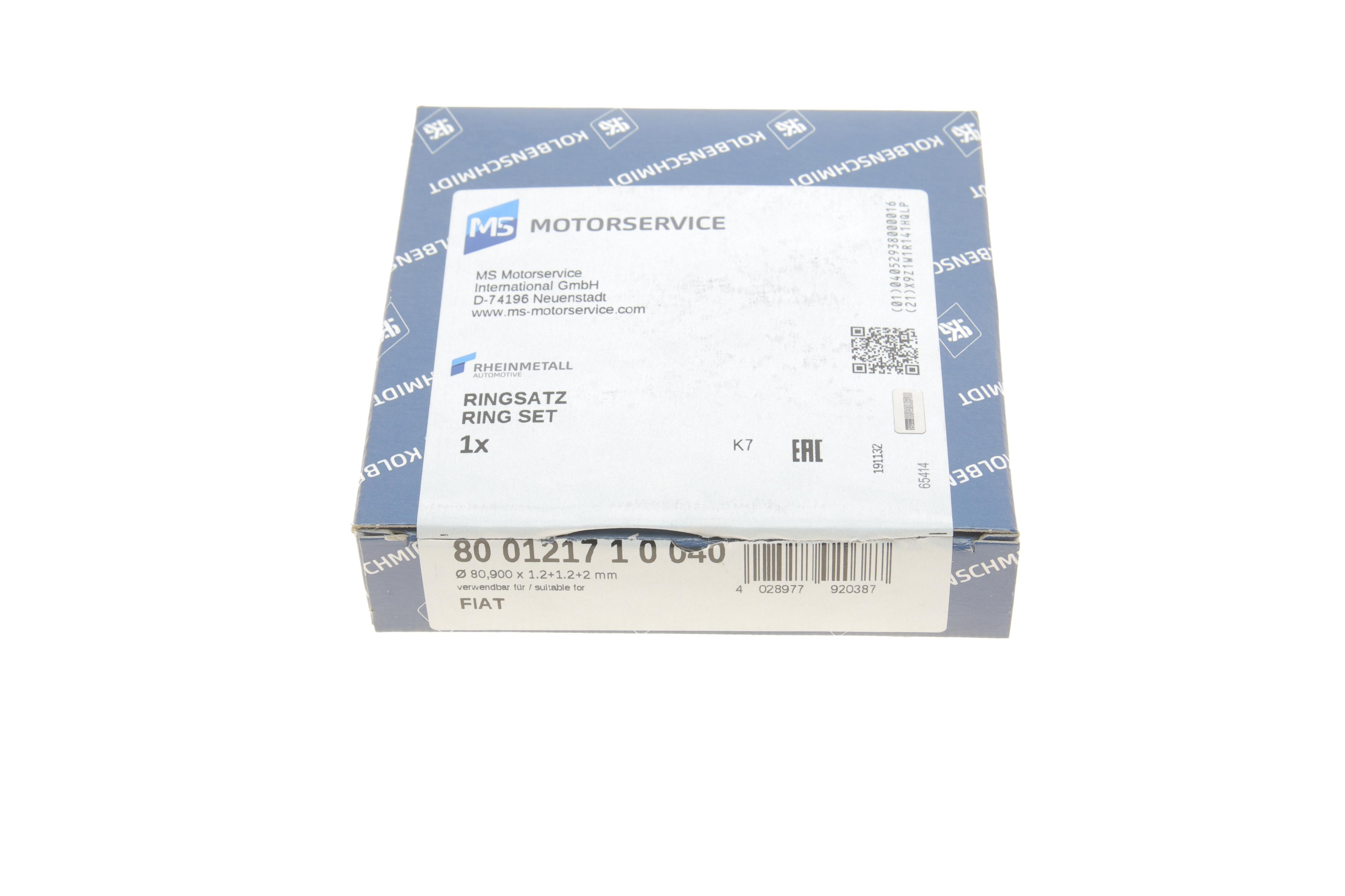 Кільця поршневі Fiat Doblo 1.6 16V 01- (80.9mm/+0.40)