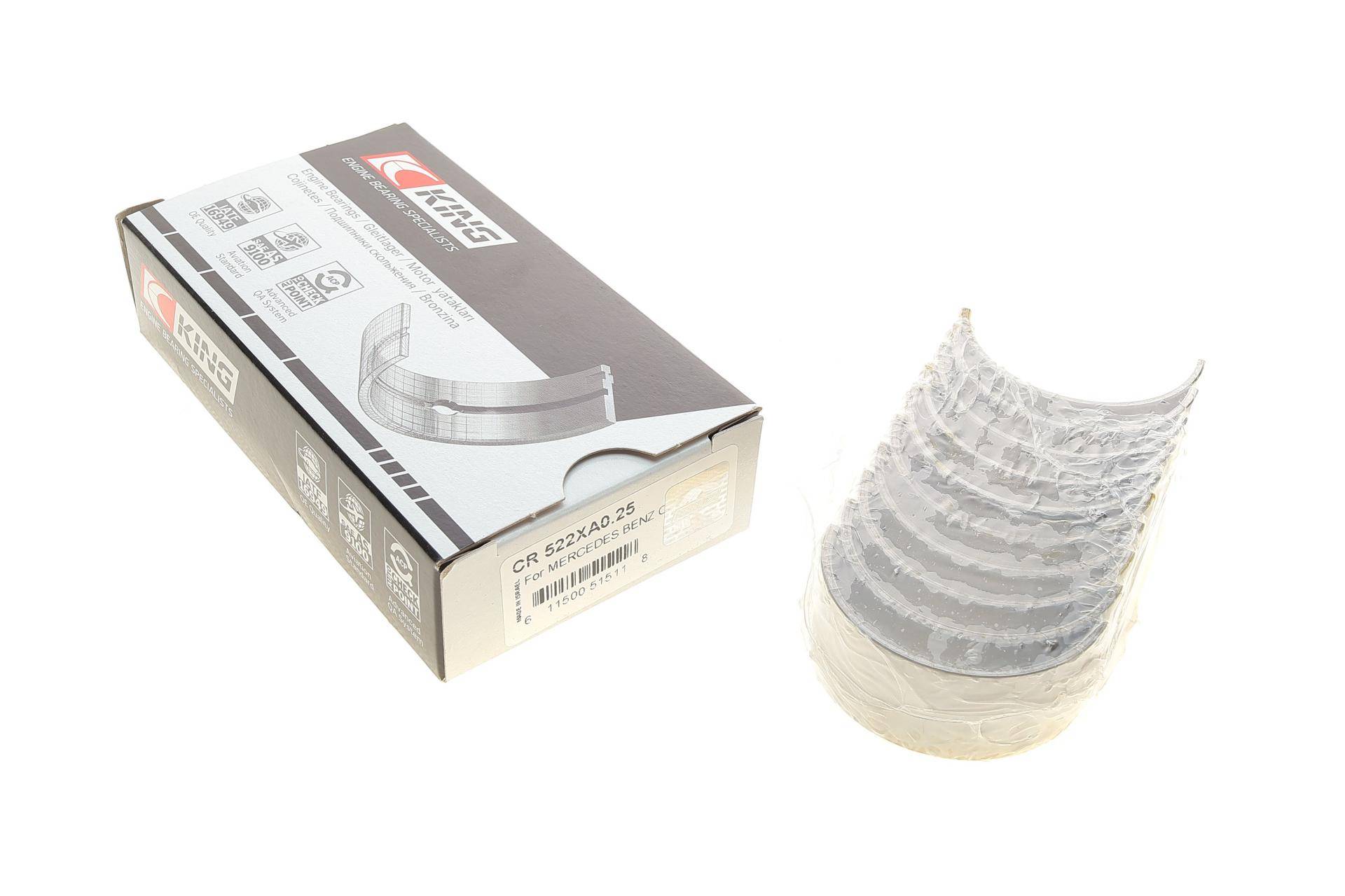 Вкладиші шатунні MB E-class (W210)/G-class (W461) 2.9TDI (OM602) 96- (+0.25)