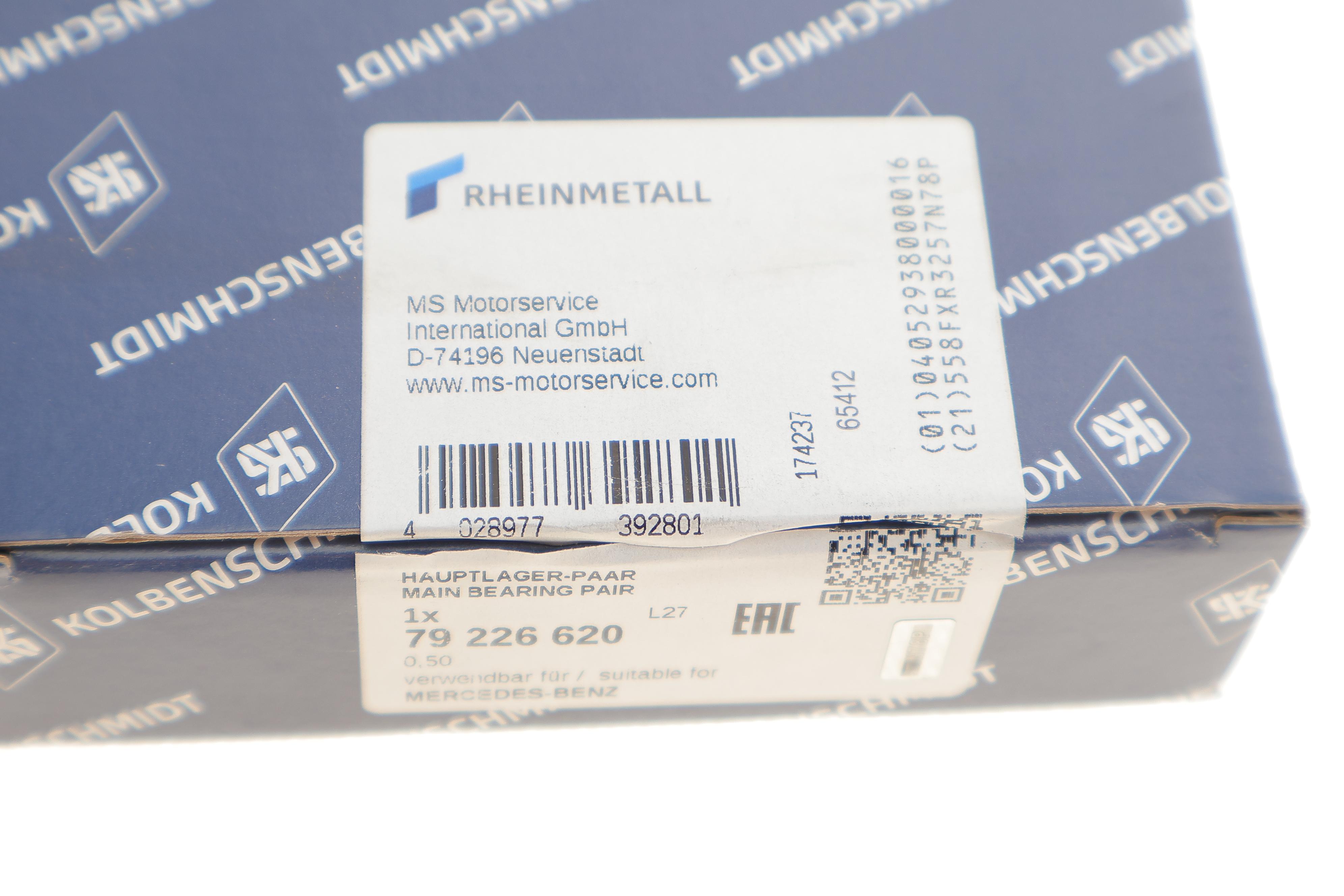 Вкладиші корінні MB Vario 96- OM904/OM900 (+0.50)