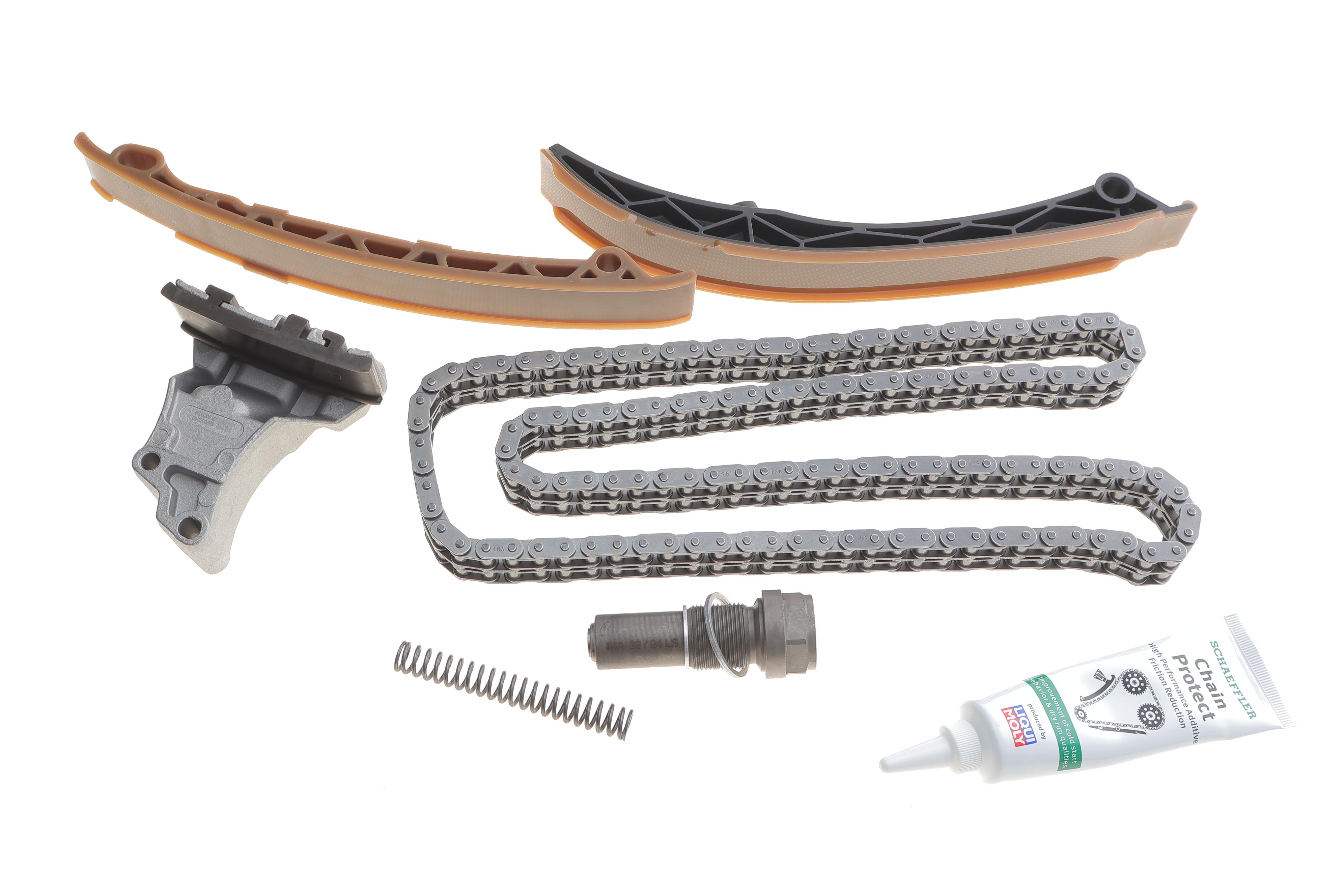 Комплект ланцюга ГРМ MB E-class (W124) 93-95 (ланцюг, башмак, натяжник), M111, (ланцюг INA)