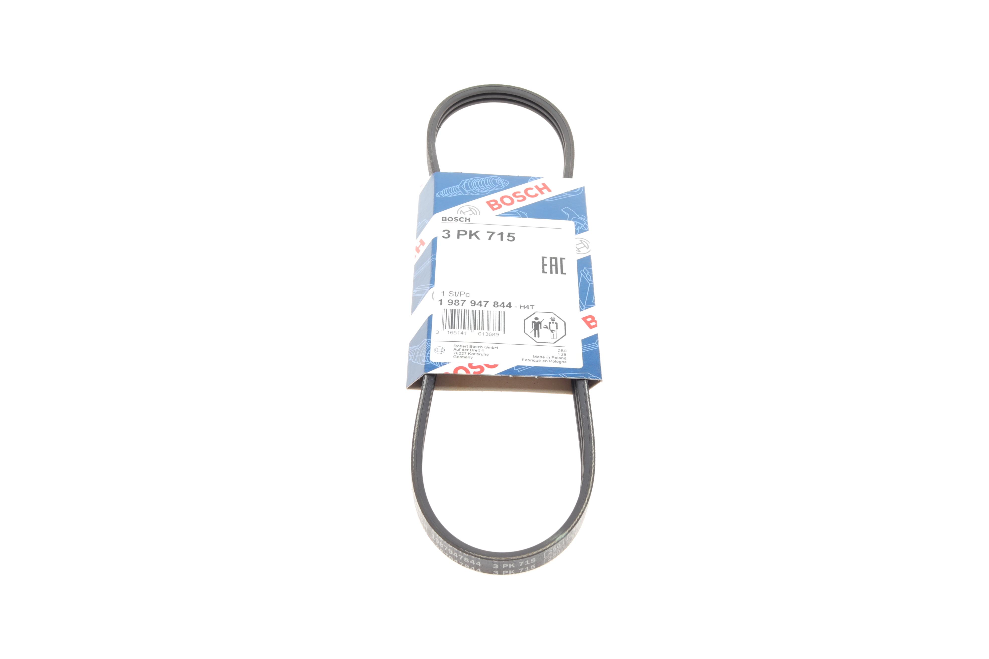 Ремінь генератора Renault 19/Clio/Megane 1.2-1.6 88-03/Dacia Supernova 1.4 00-03 (3PK715)