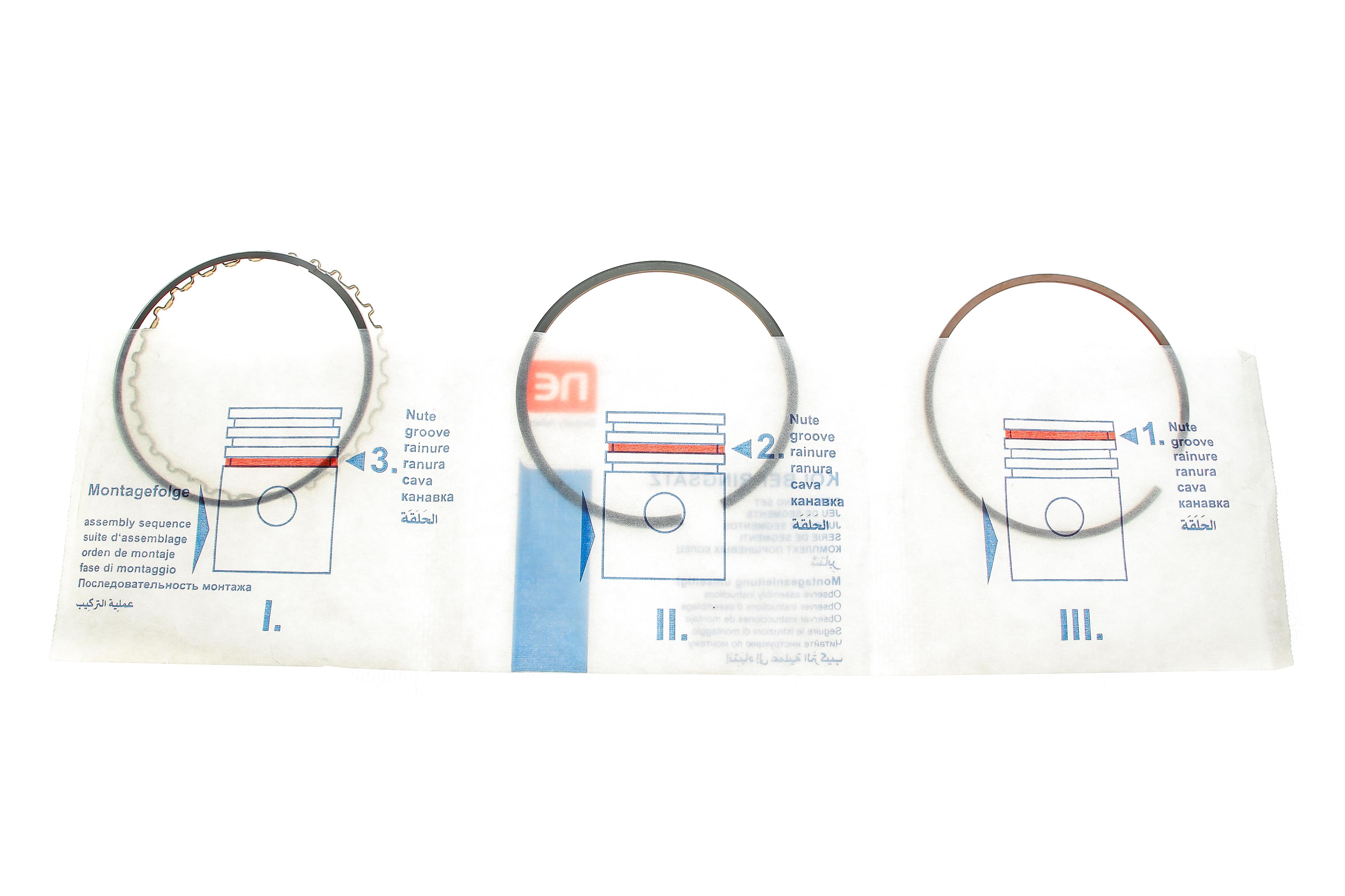 Кільця поршневі Renault 19/Volvo 440/480 1.8 85-95 (81.00mm/STD) (1.75-2.0-3.0) = 8938280000