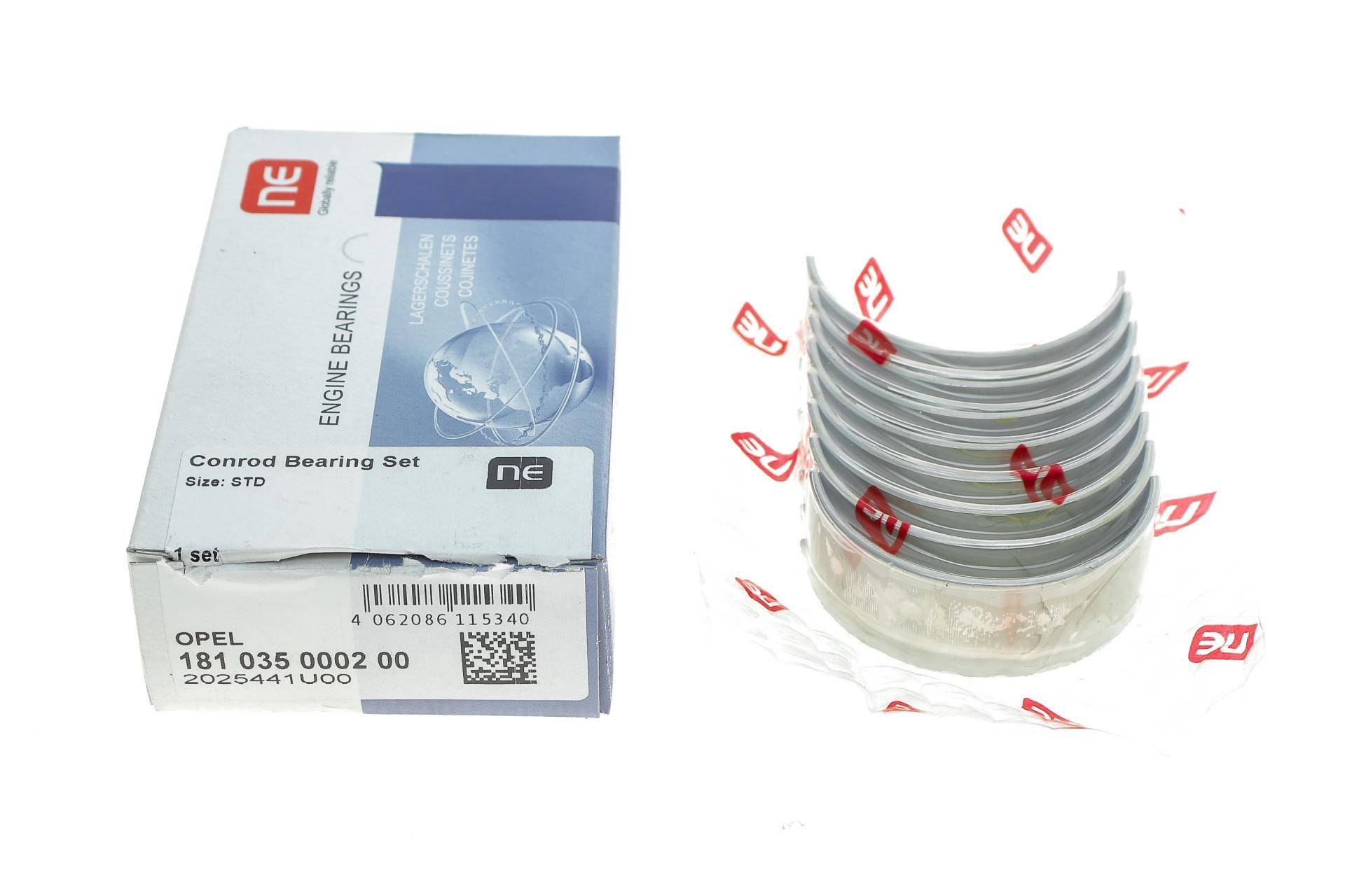 Вкладиші шатунні Opel Ascona 1.6D/Astra 1.7D/Vectra 1.8i/2.0i (STD) = 6135510000