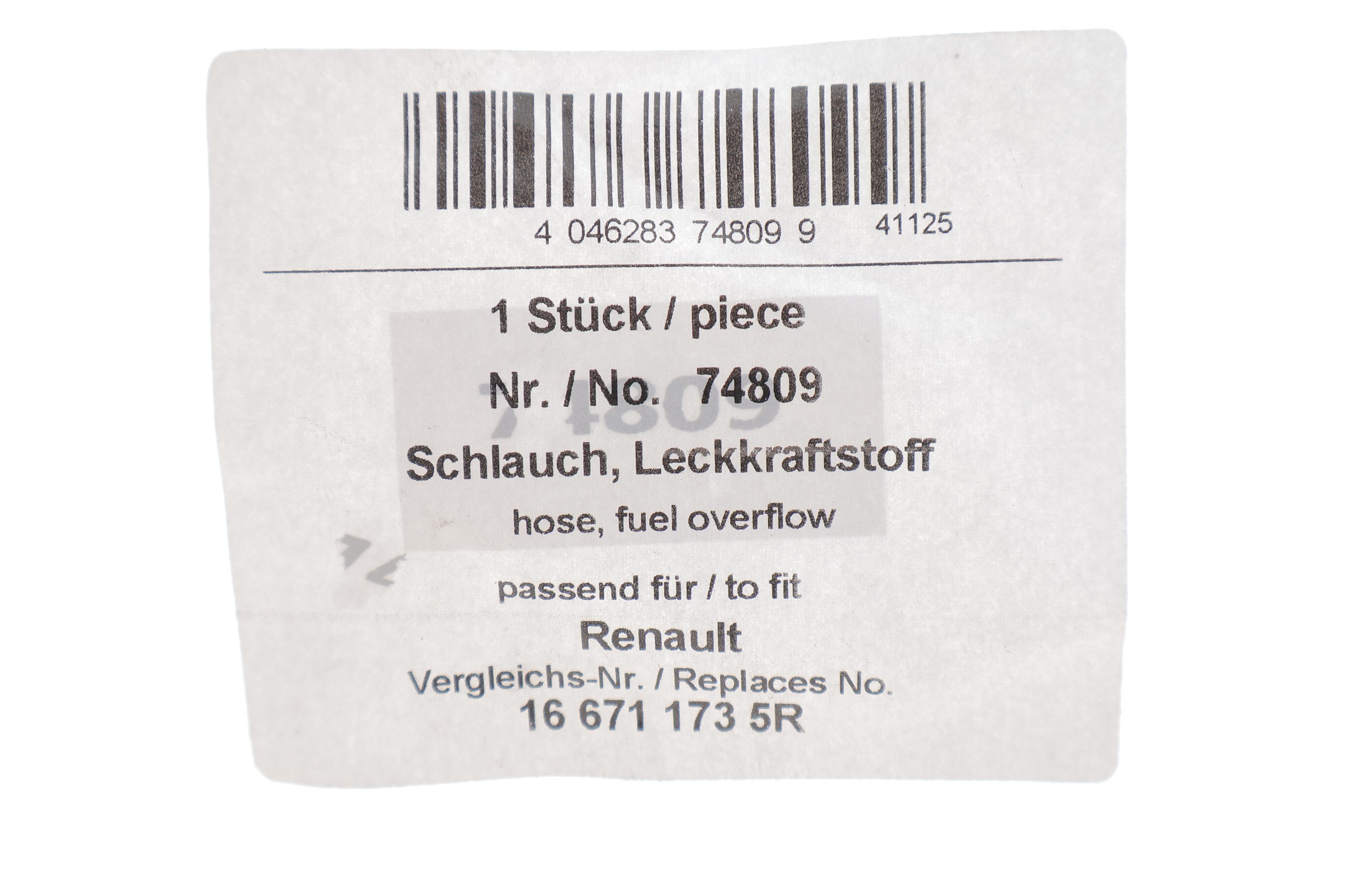 Шланг зливний Renault Kangoo/Megane III/Dacia Duster 1.5dCi 08-