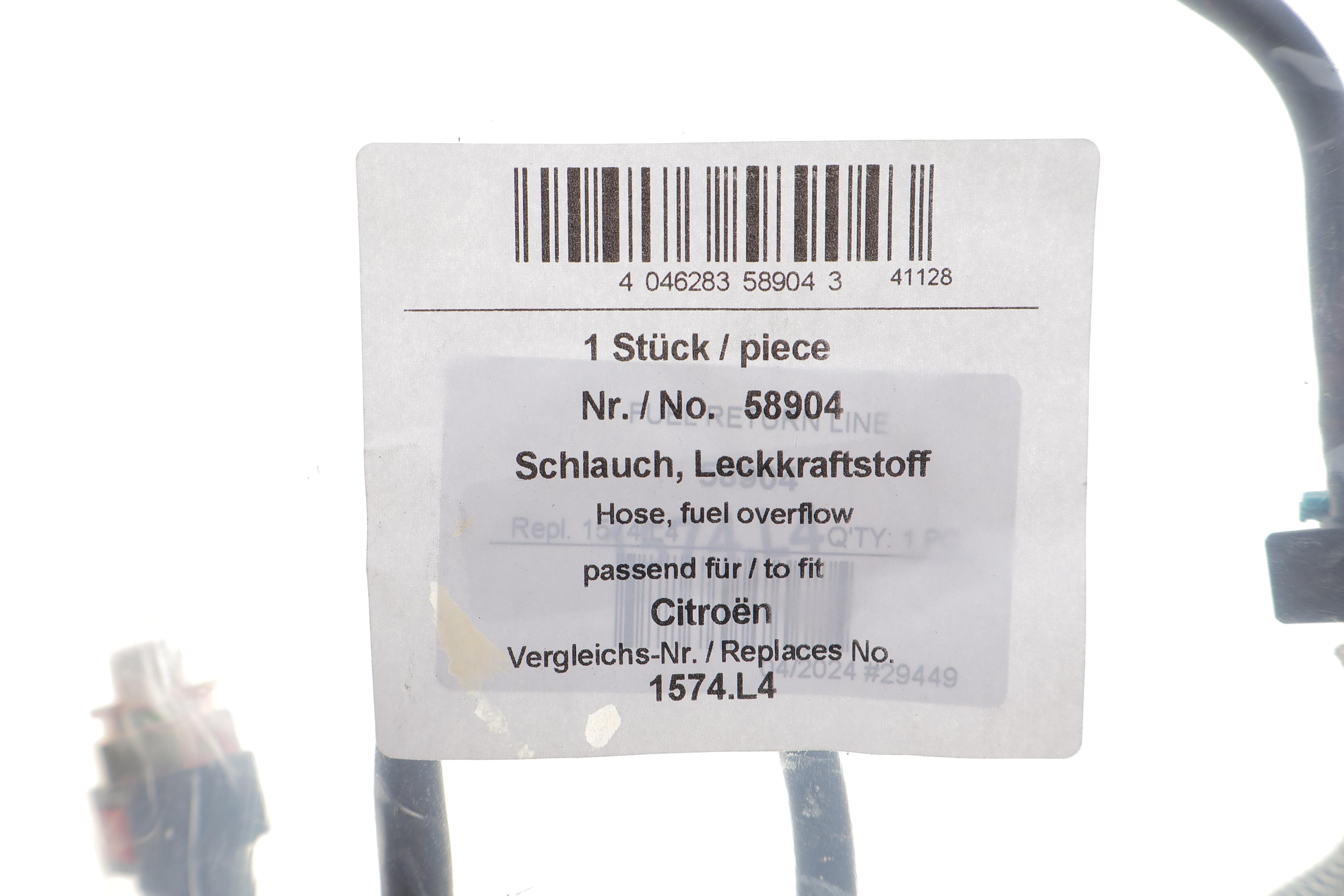 Шланг зливний Citroen Jumper/Peugeot Boxer 2.2 HDi 06-