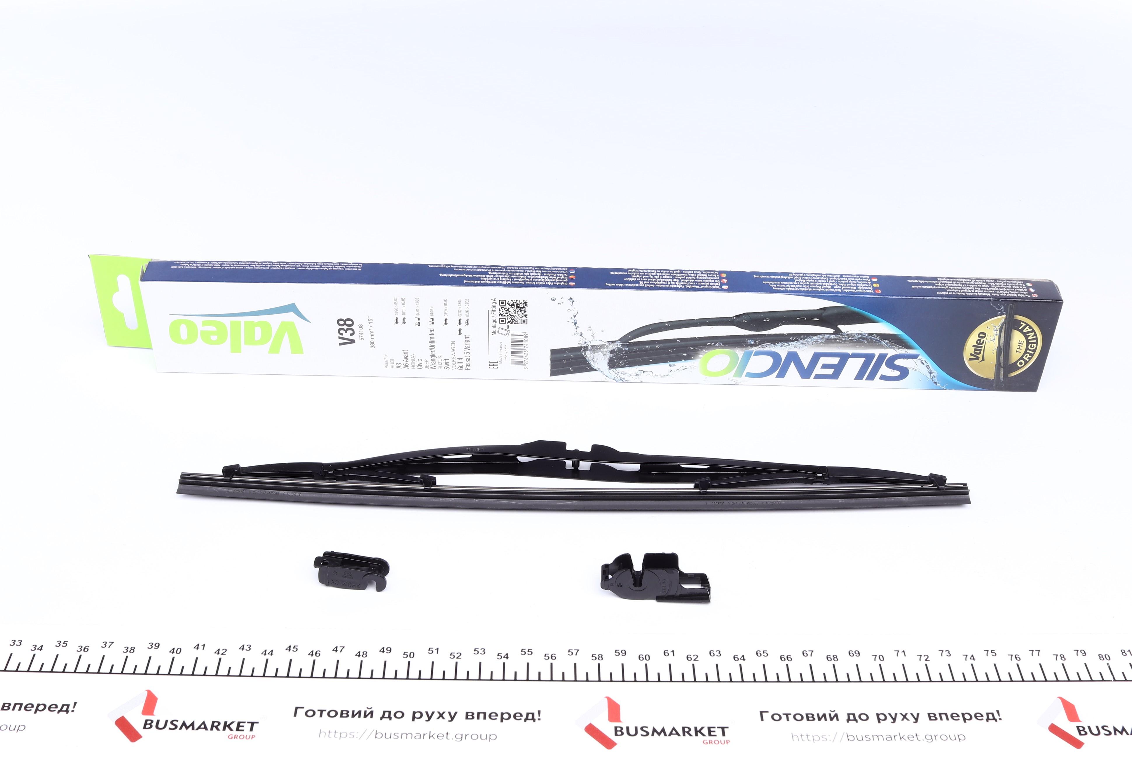 Щітка склоочисника (380мм) Audi A4/A6/Chevrolet Aveo/Renault Kangoo 96-