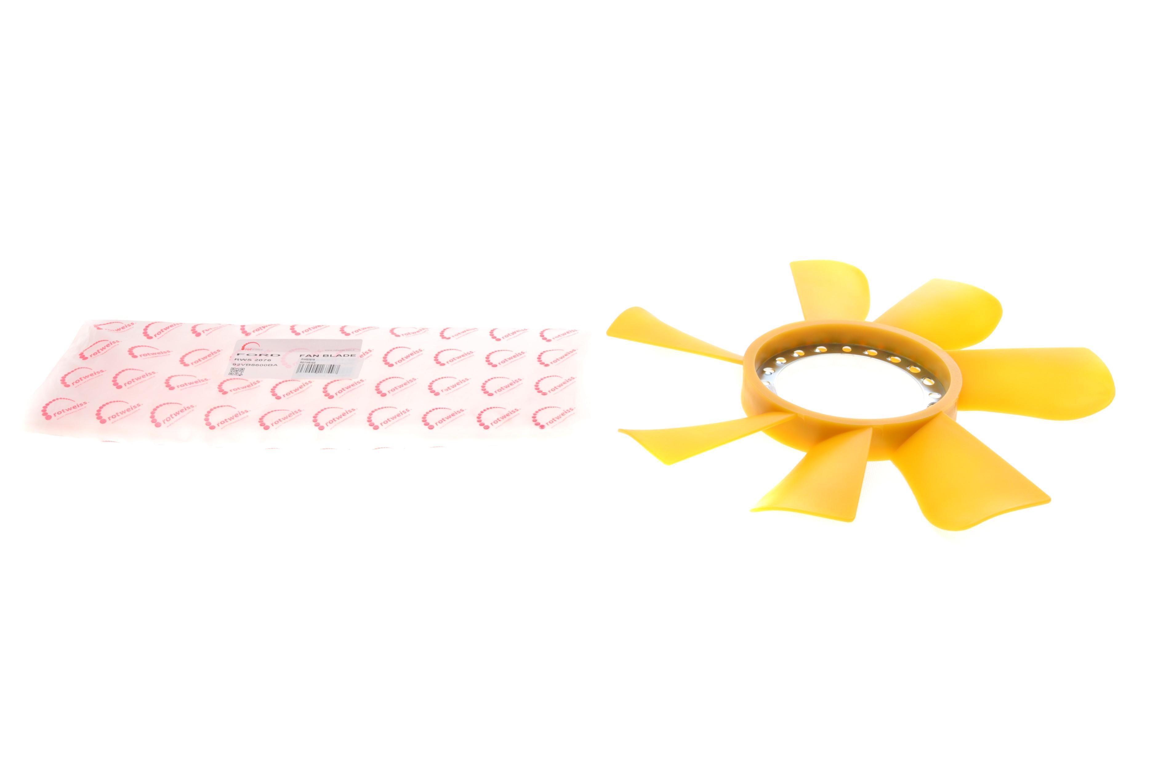 Крильчатка вентилятора Ford Transit 2.5D/TD 92- (жовта)