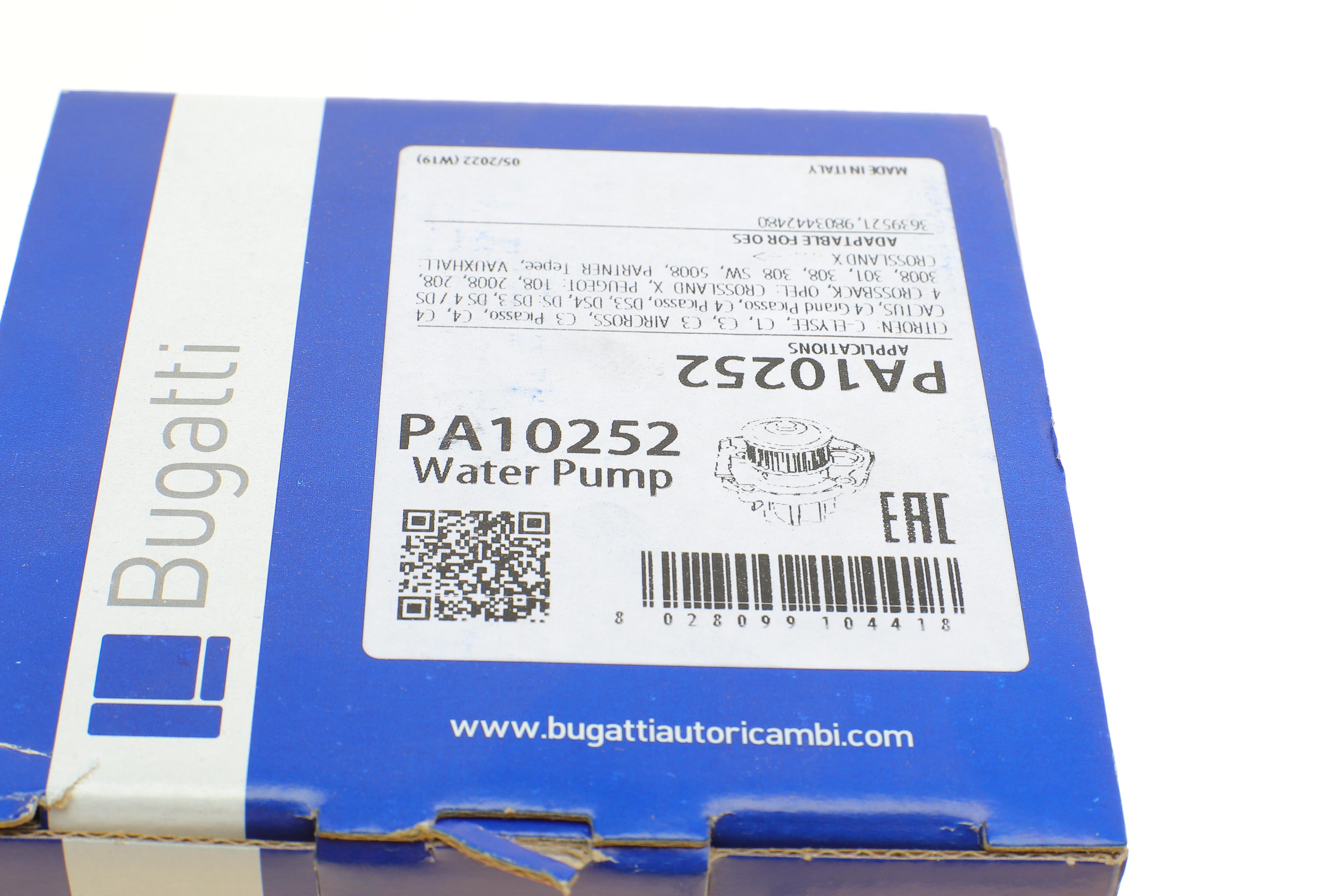 Помпа води Citroen C1/C3/C4 Cactus/Peugeot 208/308 1.0/1.2VTi 12-/Opel Corsa 19- (R/B)(6 лоп)(3кан)