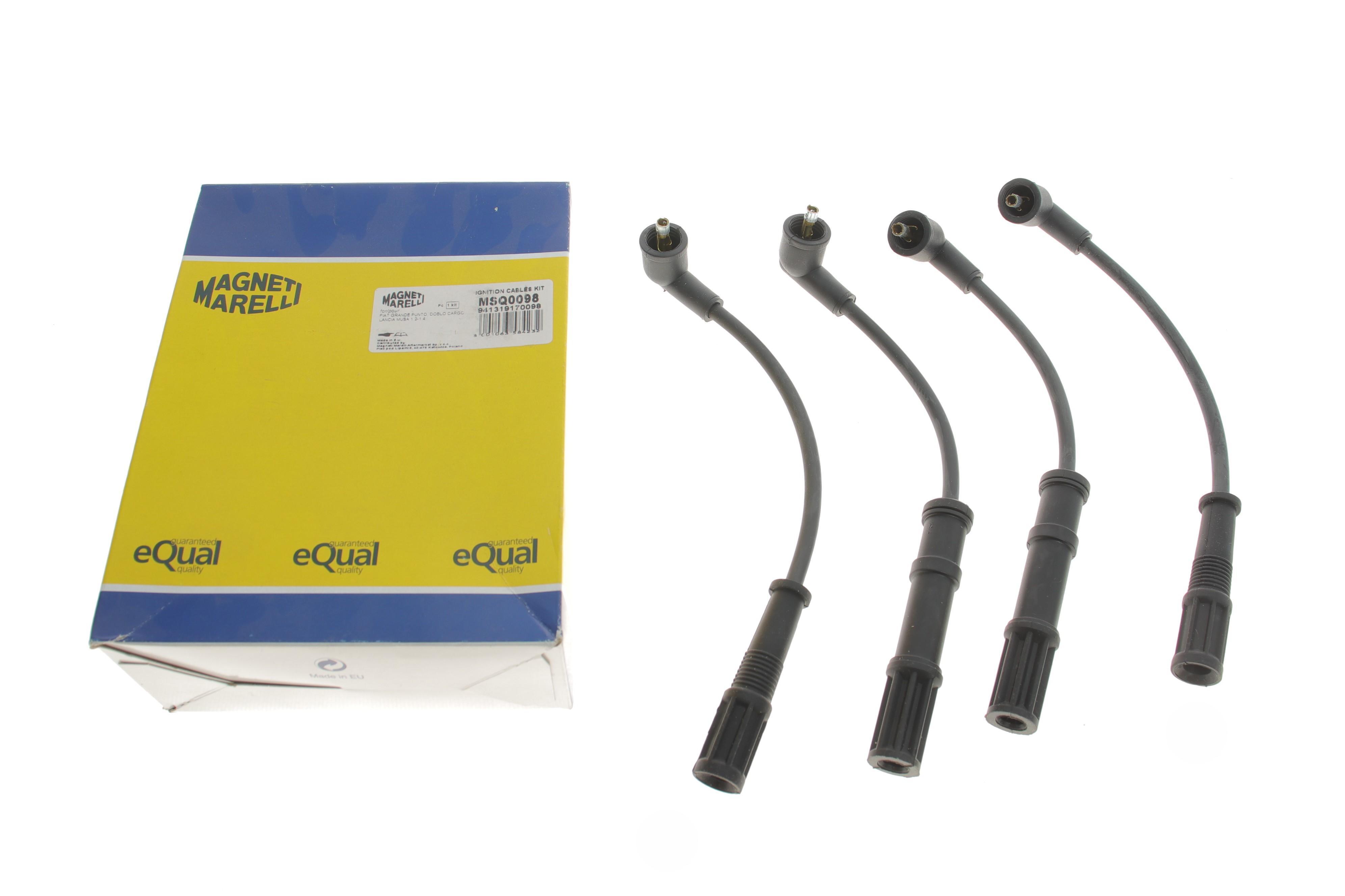Проводи запалювання Fiat Doblo/Cargo/Punto 1.2-1.4LPG 05- (високовольтні) (к-кт) (MSQ0098)