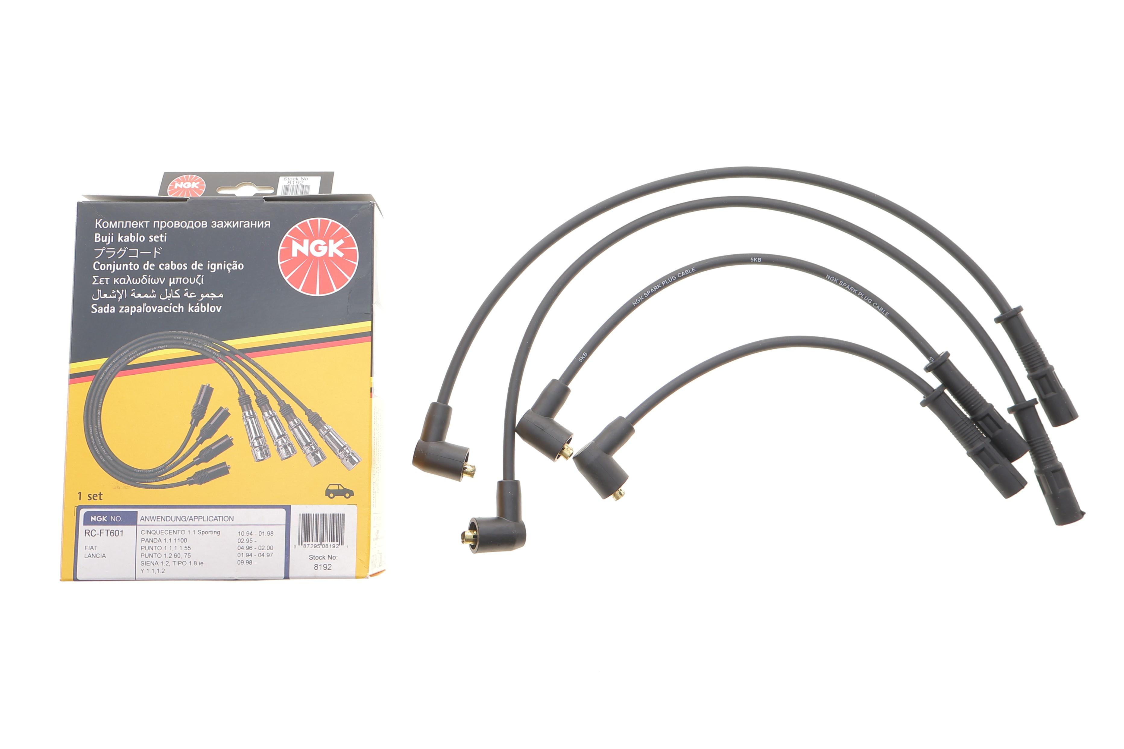 Проводи запалювання (к-кт) Fiat Punto 1.2 93-00 (високовольтні) (RC-FT601)
