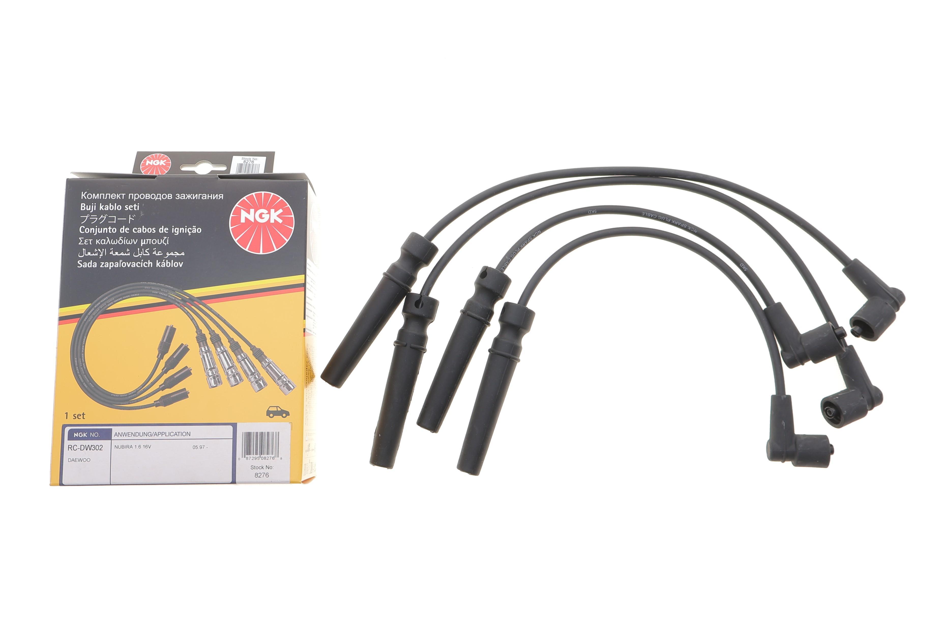 Проводи запалювання (к-кт) Chevrolet Aveo/Daewoo Lanos 1.4/1.6 16V 97- (RC-DW302)