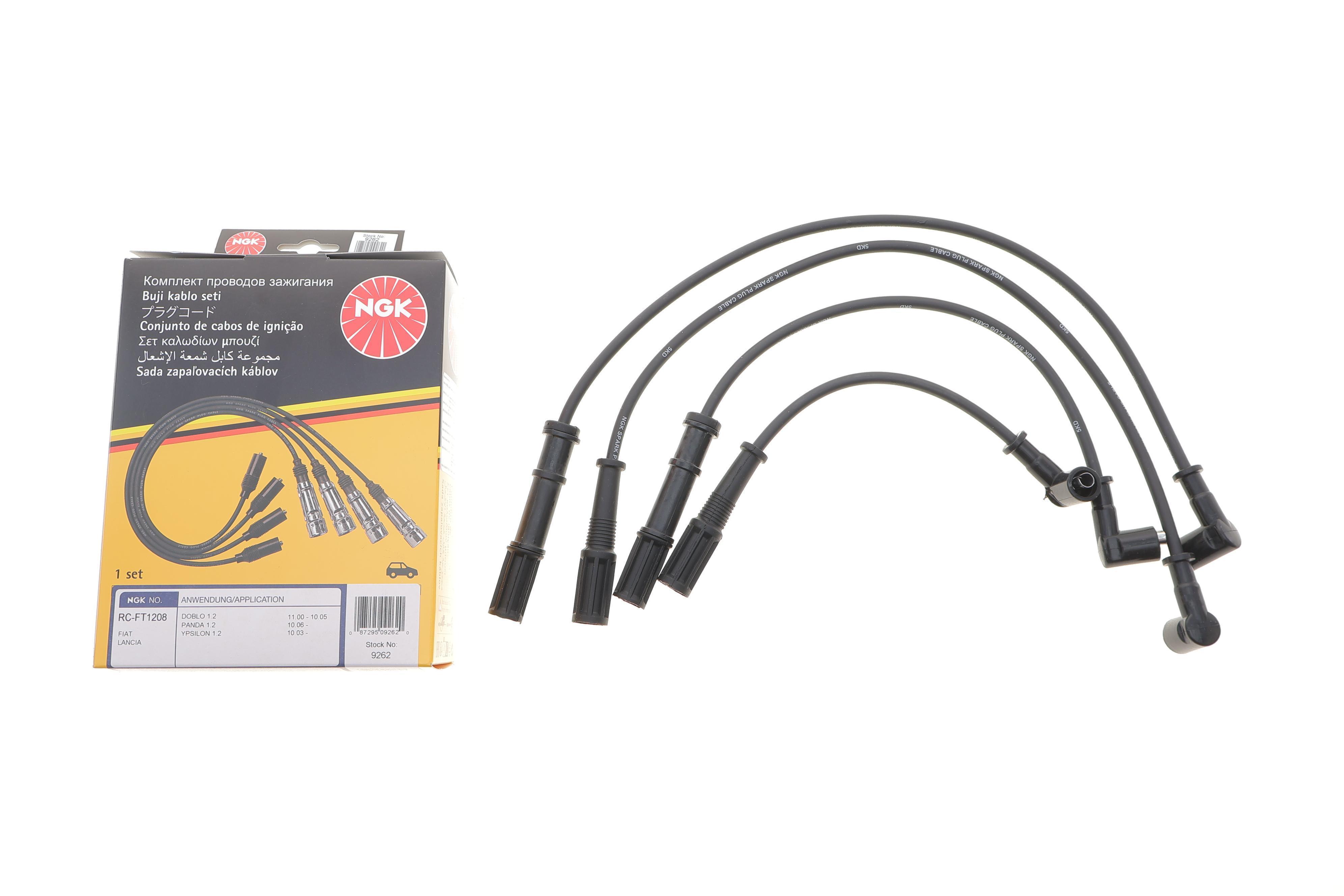 Проводи запалювання (к-кт) Fiat Doblo/Panda 1.1/1.2 00- (RC-FT1208)