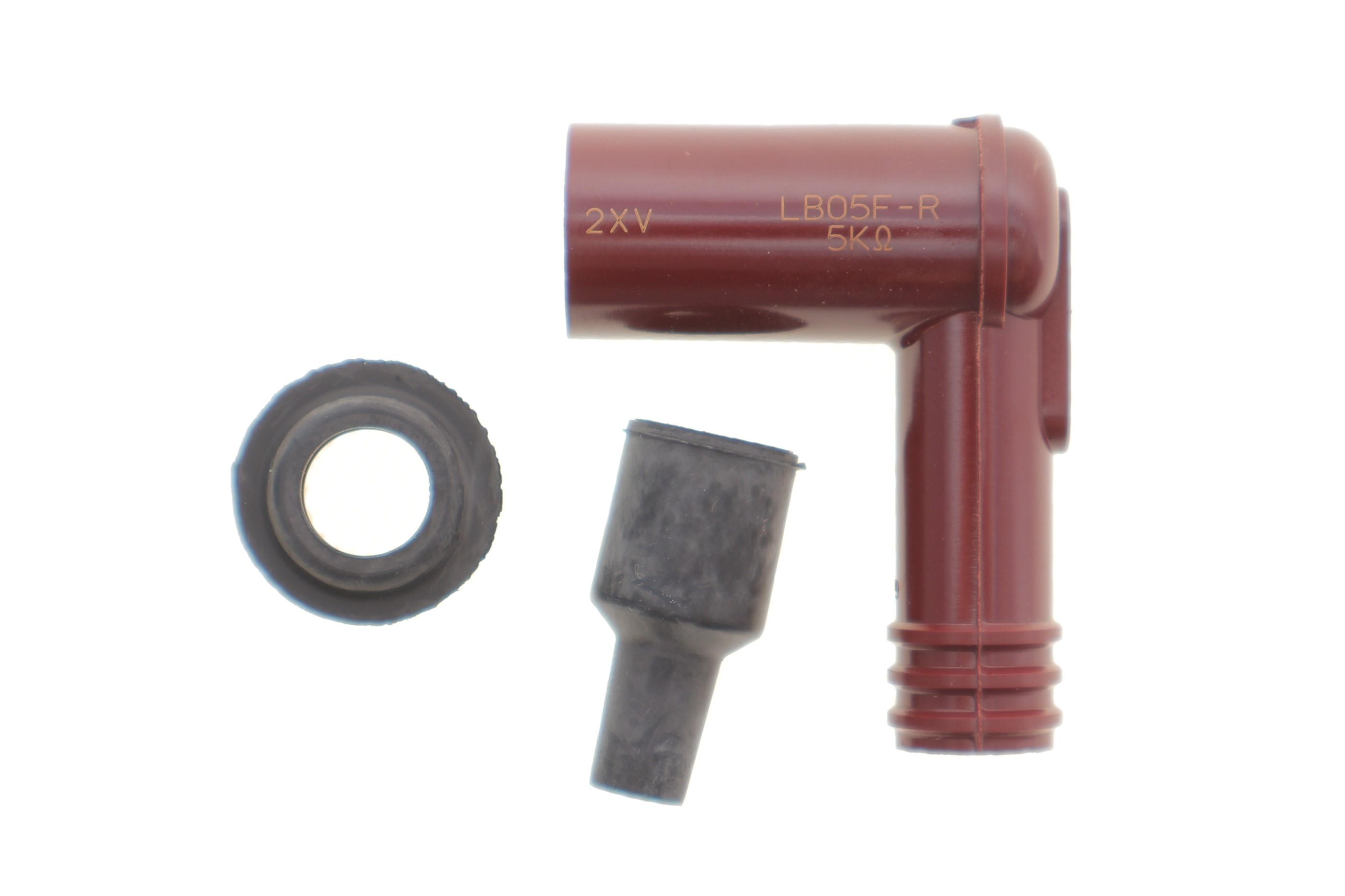 Наконечник свічки запалювання (червоний) (90°/14mm) (LB05F-R)