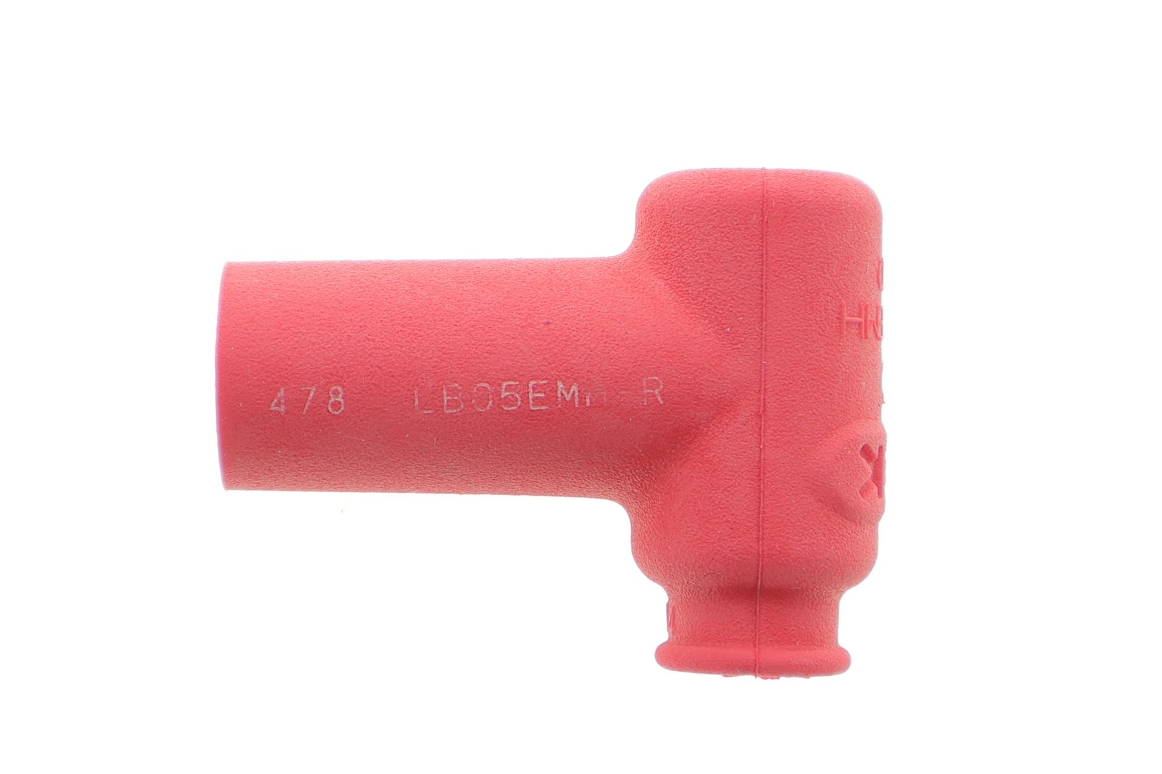 Наконечник свічки запалювання (червоний) (90°/14mm) (LB05EMH-R)