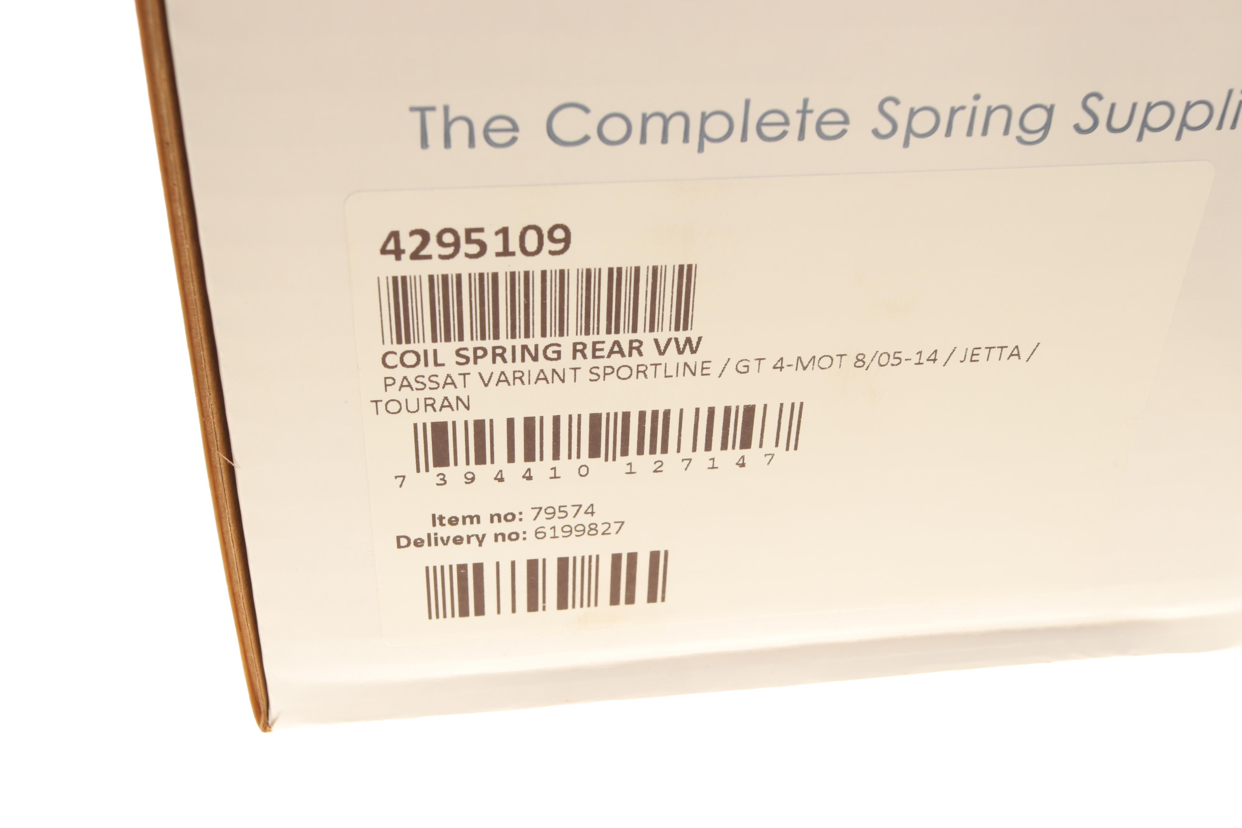 Пружина (задня) VW Passat B6/B7 2.0TDI 05-14 (ун.)/Tiguan/Touran 1.4TSI/2.0TDI/TSI 07-18 (SUV/вен)