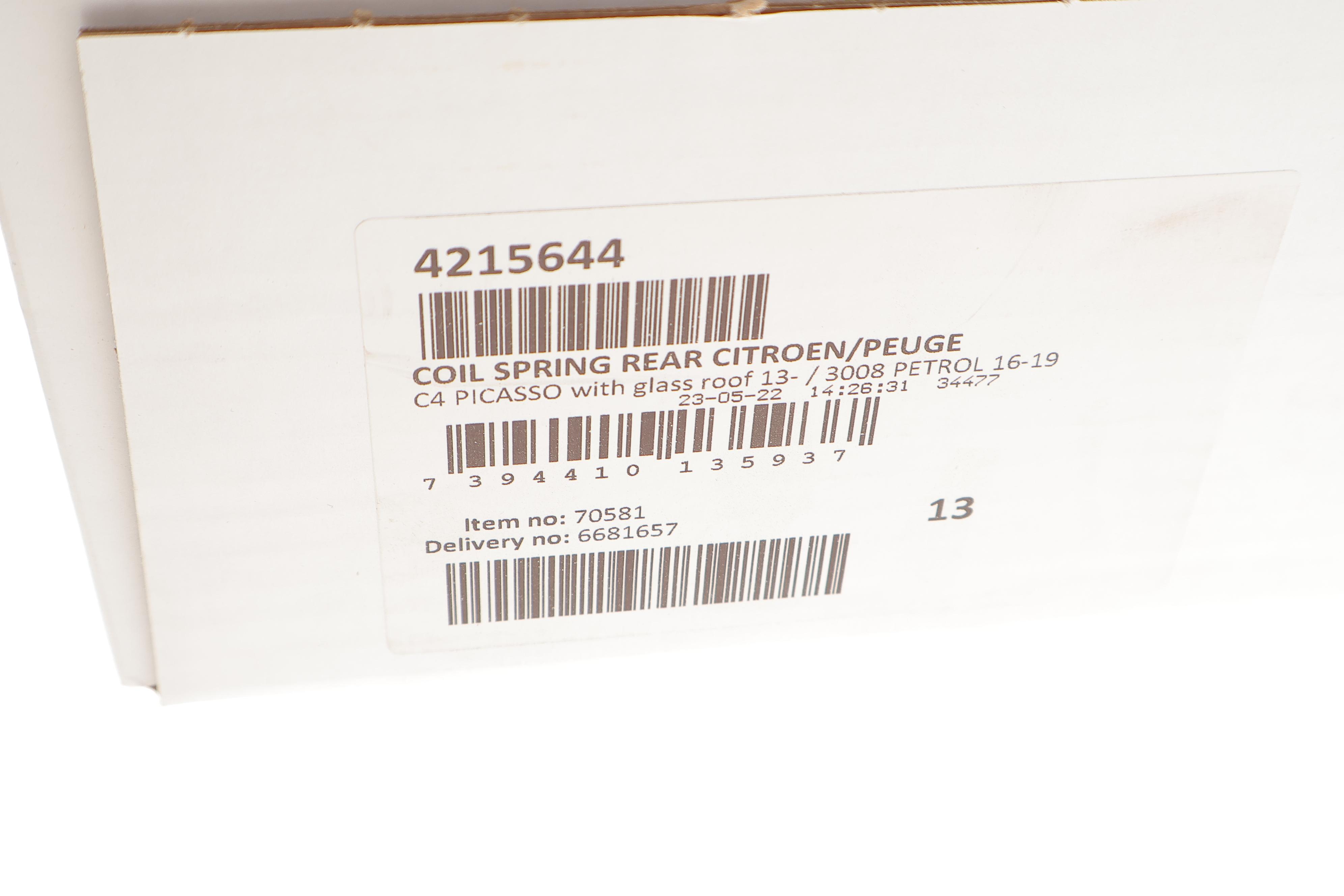 Пружина (задня) Citroen C4 1.6HDi/THP/VTi/2.0BlueHDi 13- (вэн)/Peugeot 3008 1.2-1.6THP 16- (SUV)