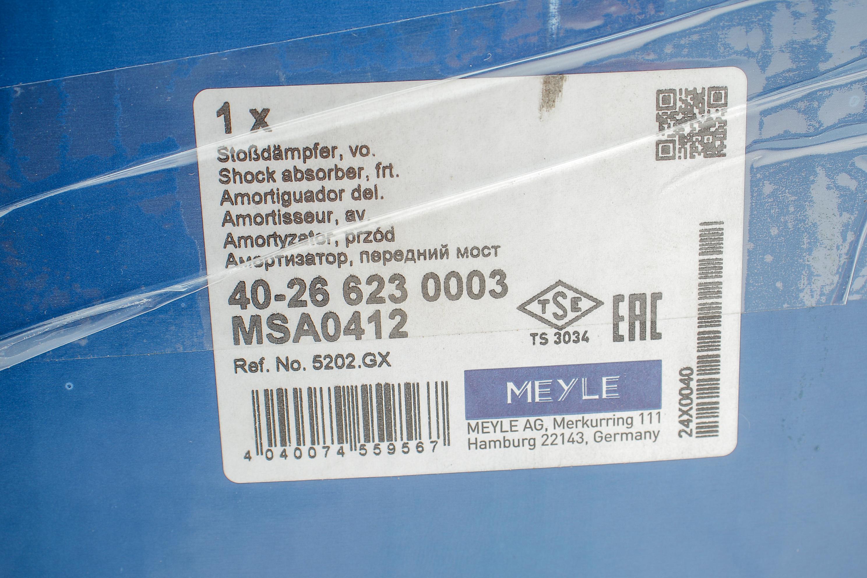 Амортизатор (передній) Citroen C2/ C3 02-/ Peugeot 1007 05- (R)