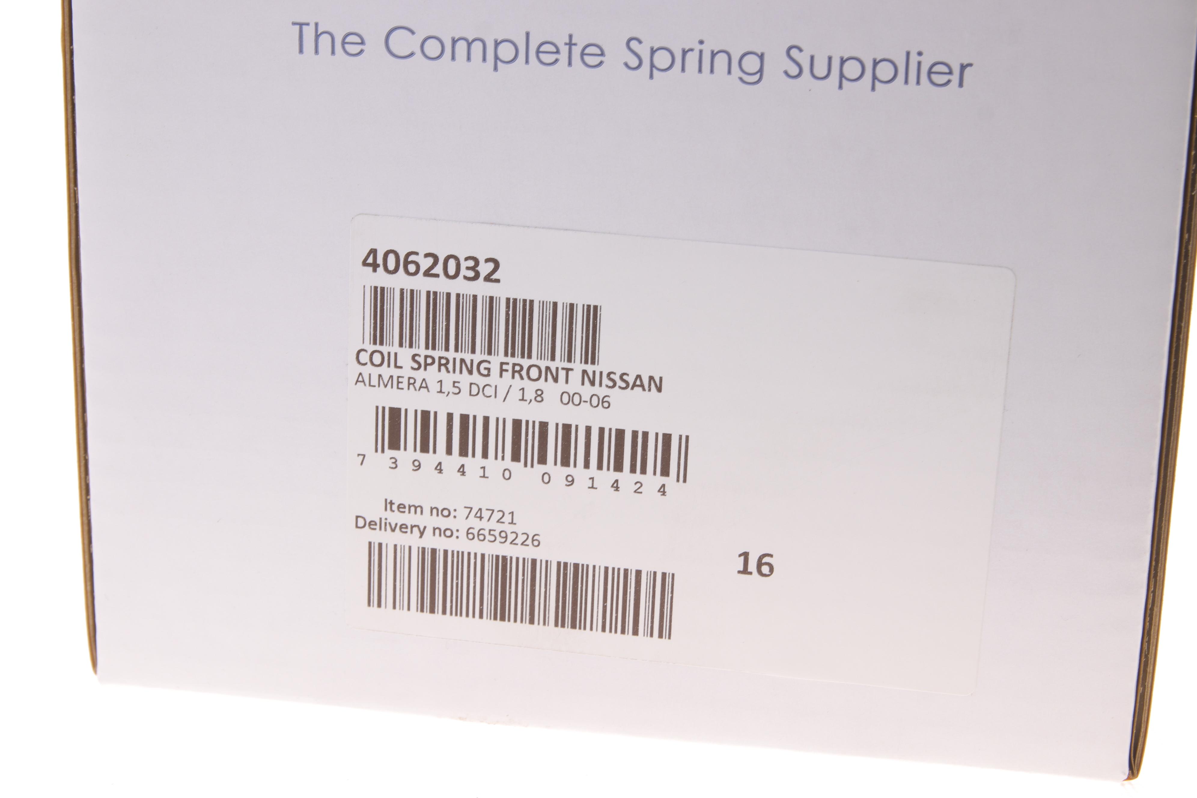 Пружина (передня) Nissan Almera II 1.5dCi/1.8 00-06 (седан/нах.зад.частина)