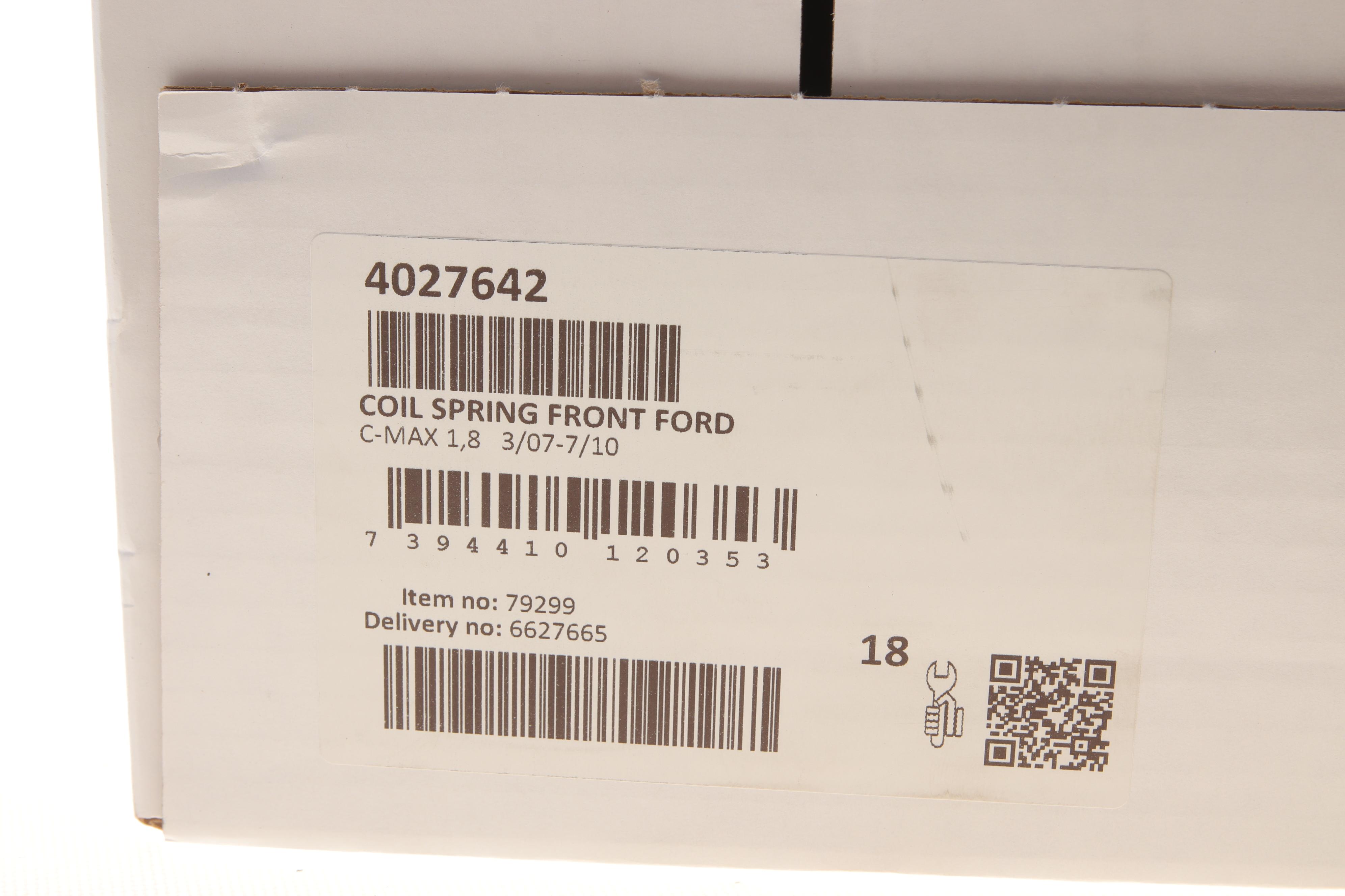 Пружина (передня) Ford C-Max 1.8/1.8 Flexifuel 07-10 (вен)