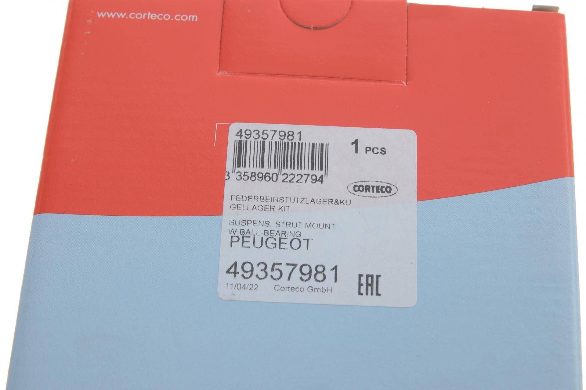 Подушка амортизатора (переднього) + підшипник Citroen Berlingo/Peugeot Partner 08-