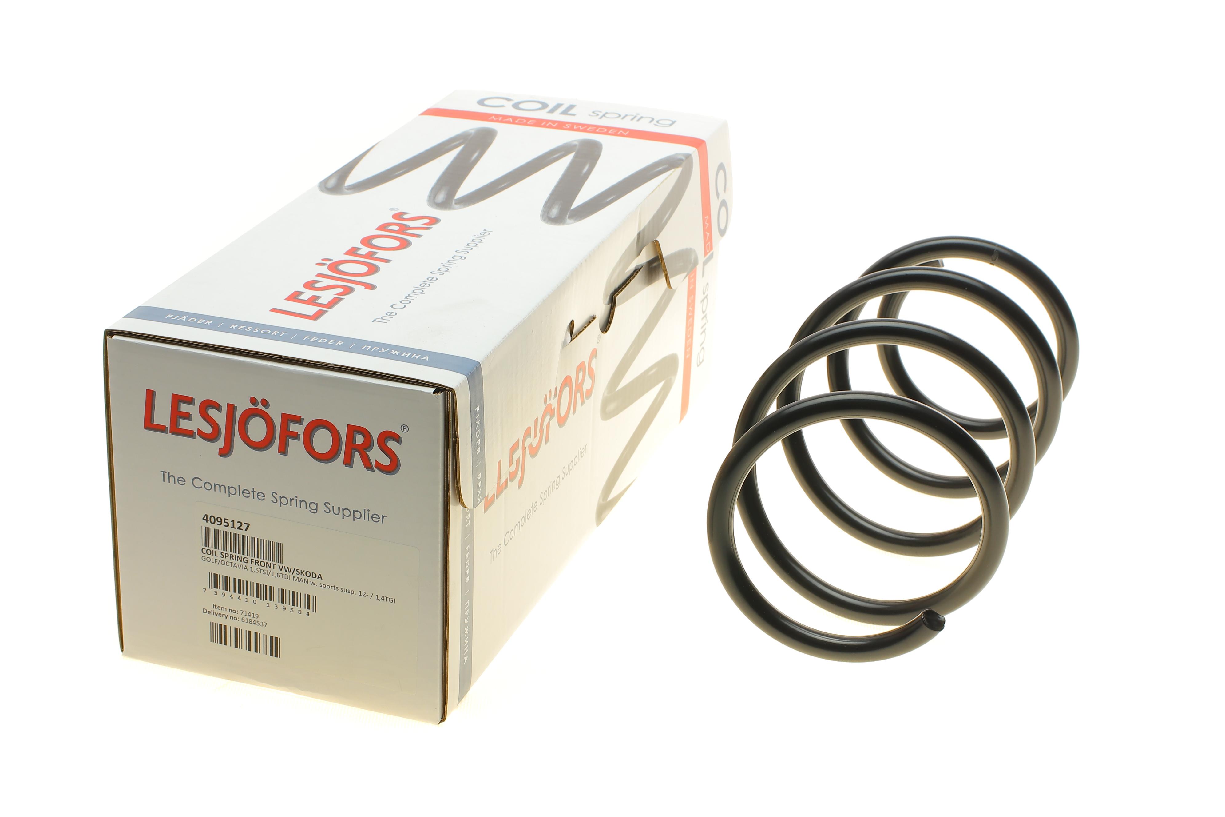 Пружина (передня) VW Golf VII 1.5TSI 17-20/1.6TDI МКПП 13-20 (унив/накл.зад.ч) (зі спорт.ход.ч.)