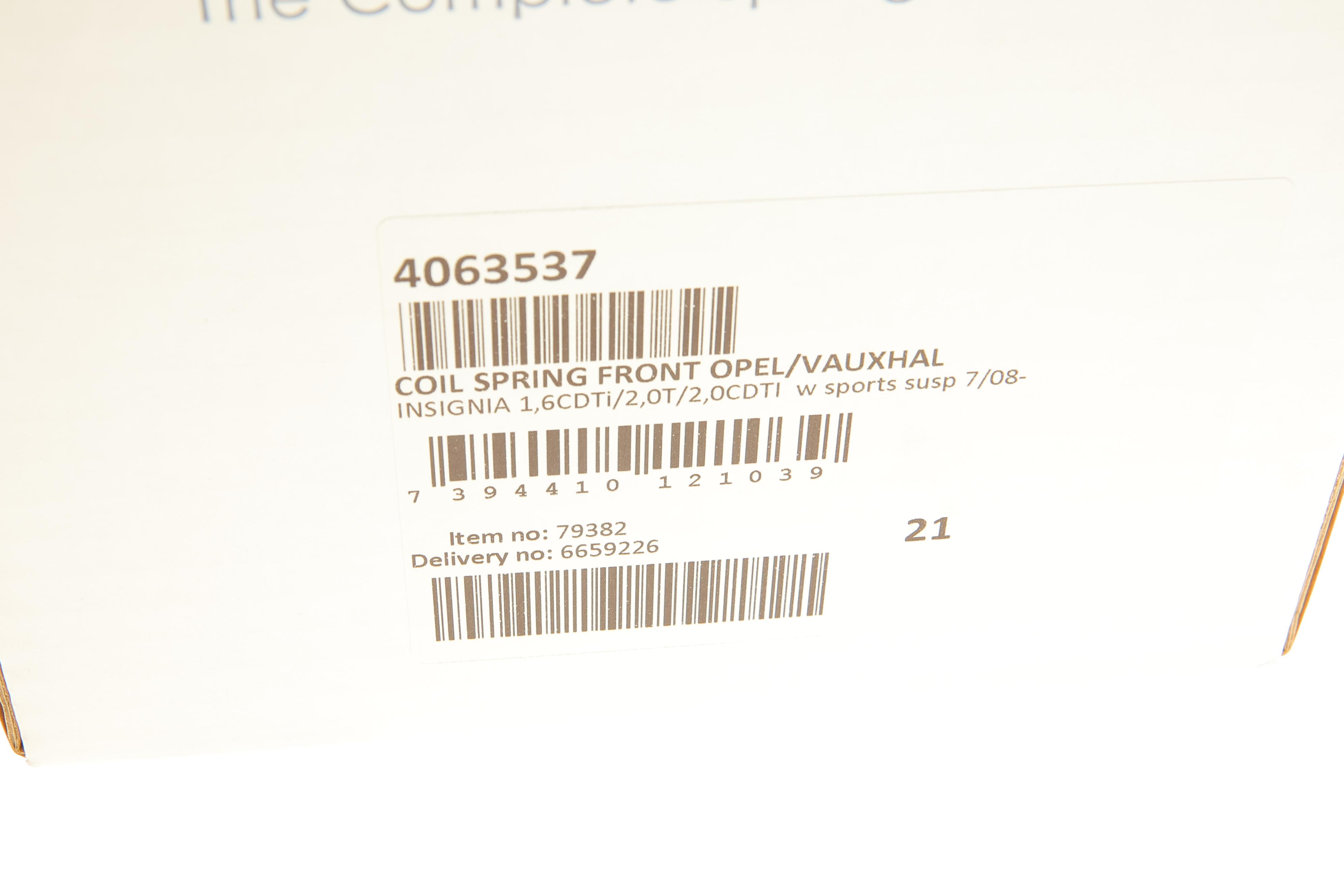 Пружина (передня) Opel Insignia A 1.6CDTI (МКПП/+АС)/(АКПП/-АС) 15-17/2.0CDTI 08-17 (хетч./сед./ун)