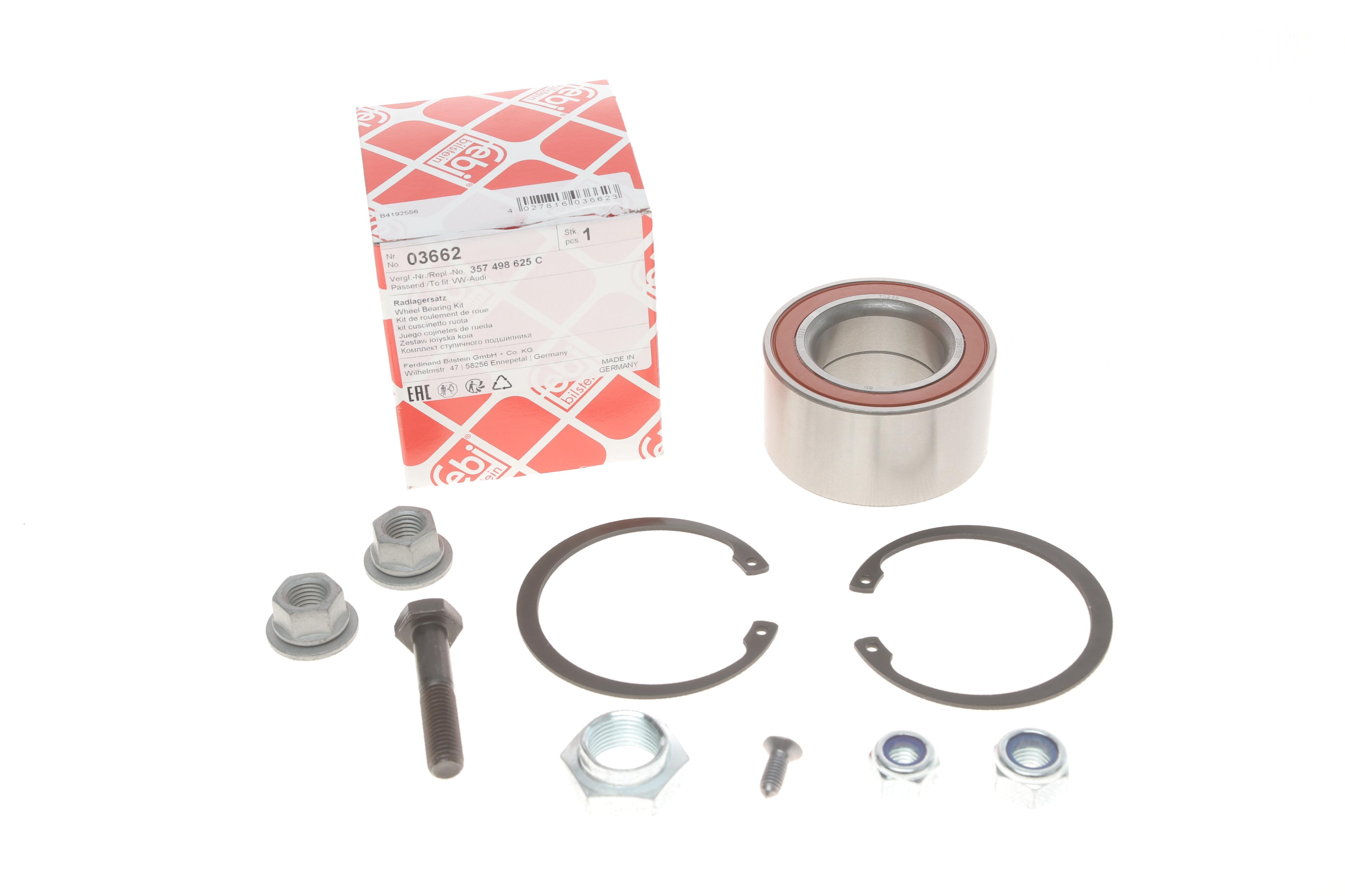 Підшипник маточини (передньої) VW Caddy II -04 (40x72x37) (к-кт)