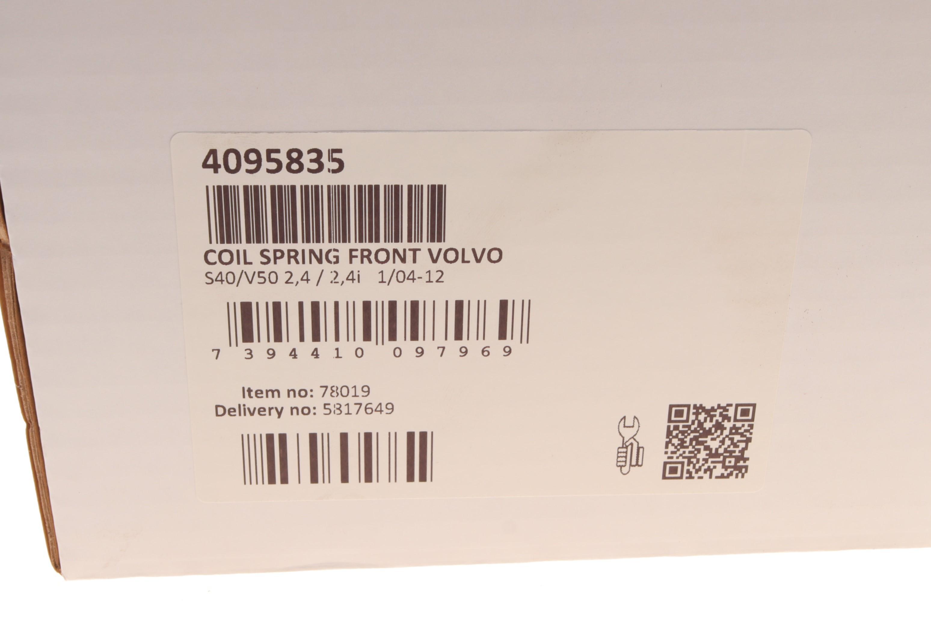 Пружина (передня) Volvo C30 2.4 МКПП/1.6D 06-12 (накл.зад.ч)/S40 II/V50 2.4 04-12 (седан/унив)