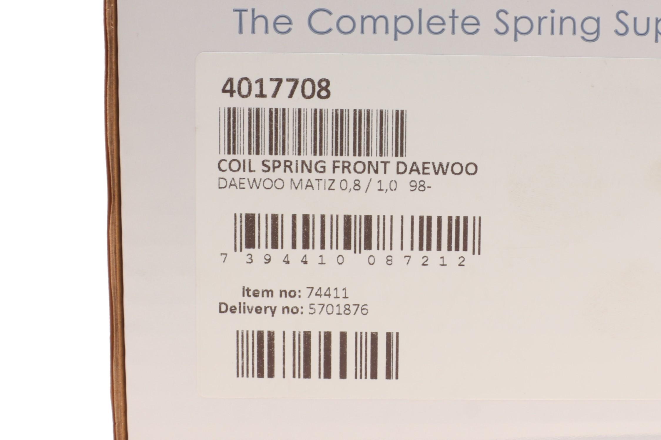 Пружина (передня) Daewoo Matiz 0.8/1.0 98- (нах.зад.частина)