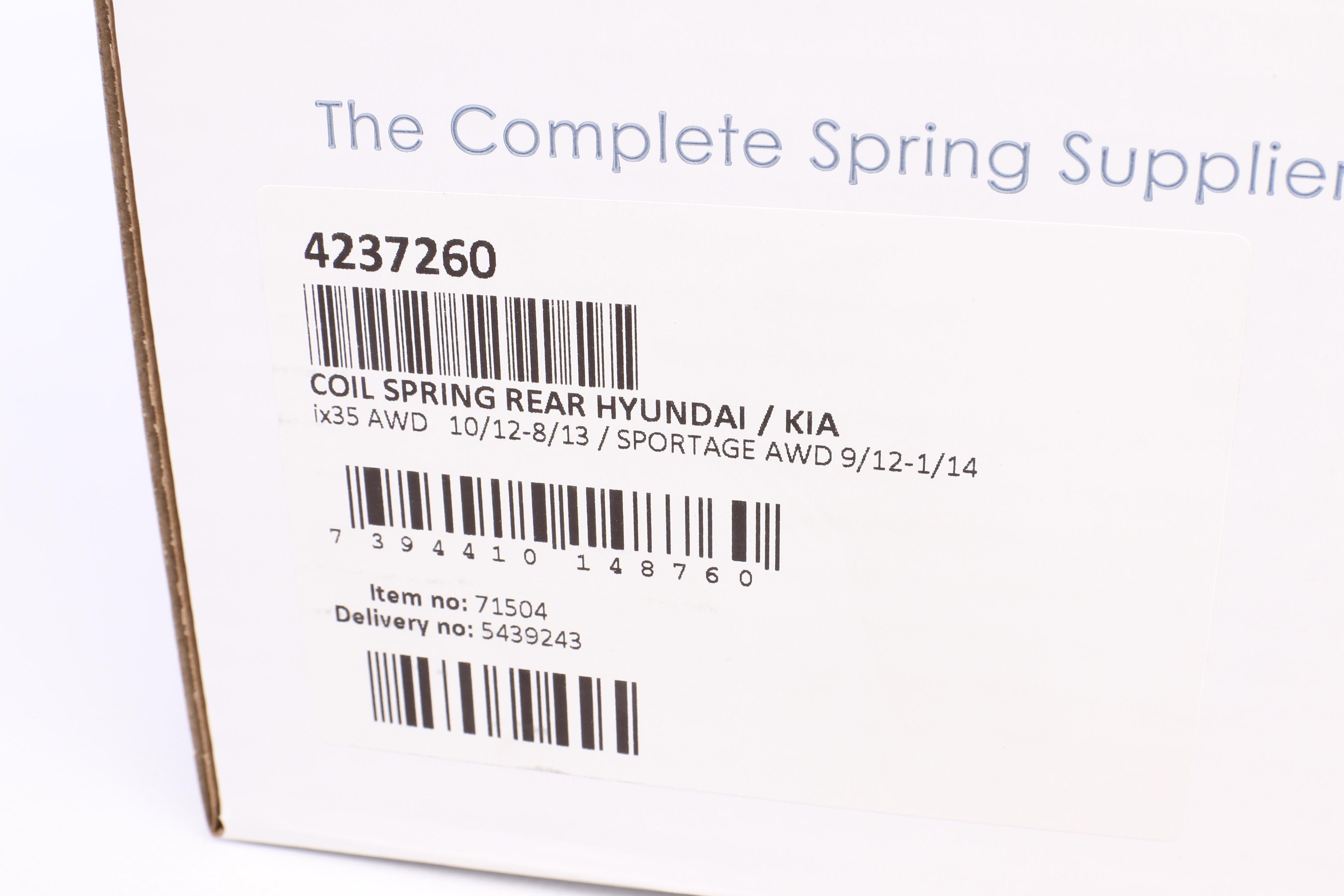 Пружина (задня) Hyundai ix35 11-13/Kia Sportage 2.0/CRDi/CVVT 4WD/AWD 12-14 (SUV) (Kia шасі L)