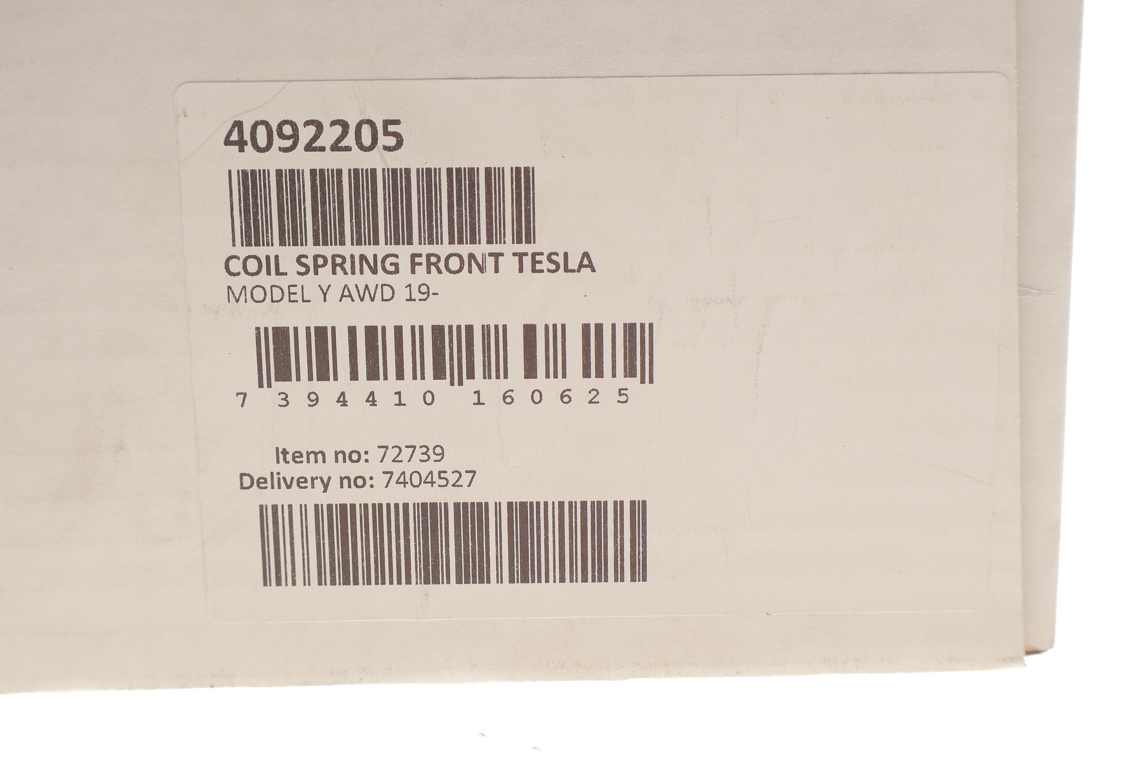 Пружина (передня) Tesla Model Y EV 19- (SUV/повнопривідна)