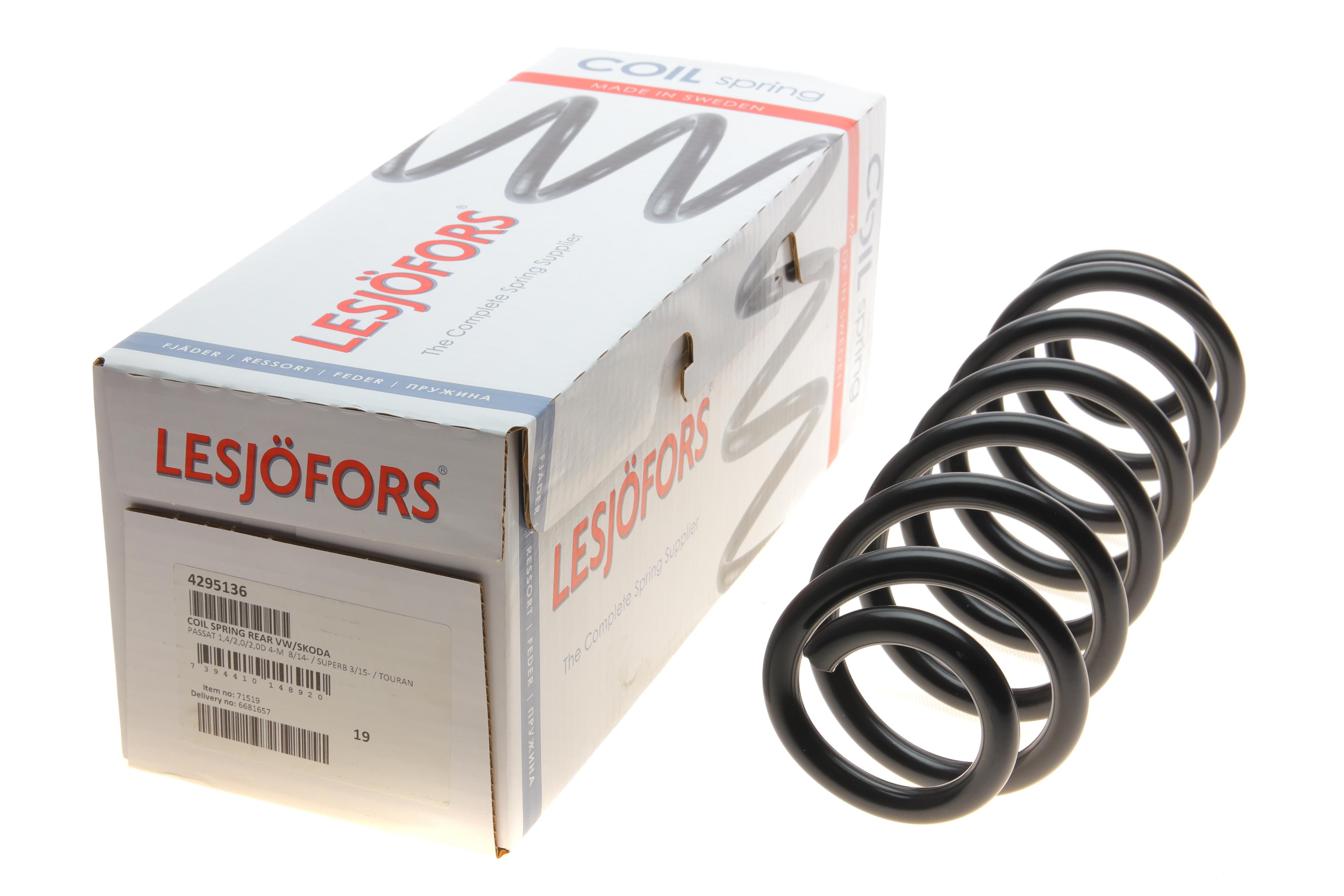 Пружина (задня) VW Passat B8 2.0TDI/TSI/1.4TSI 15- (седан/унив.)/Touran 1.5TSI/1.6TDI/2.0TDI (вен)