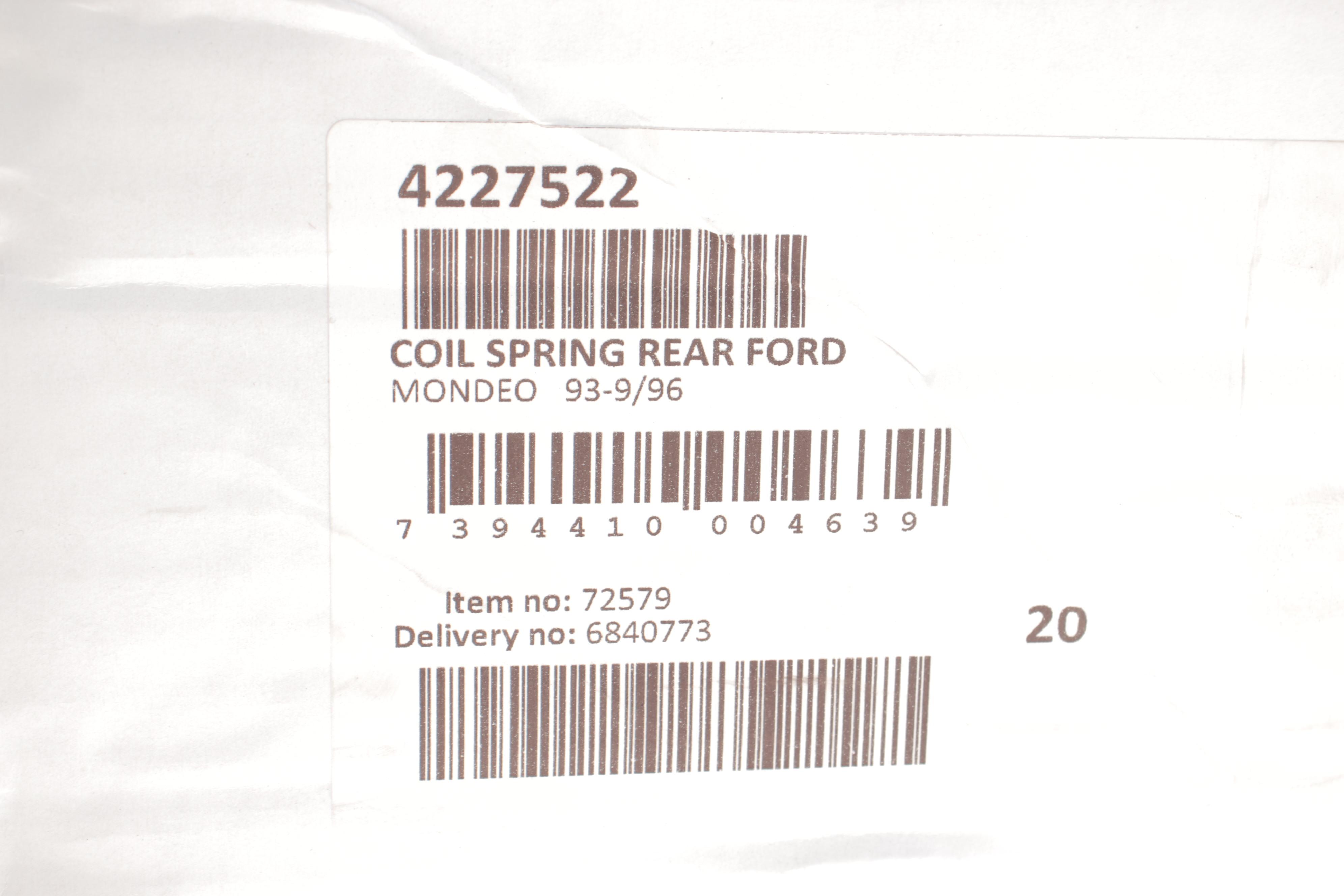 Пружина (задня) Ford Mondeo I 1.6i-2.0i 16V/2.5i 24V/1.8TD 93-96 (седан/нах.зад.частина)