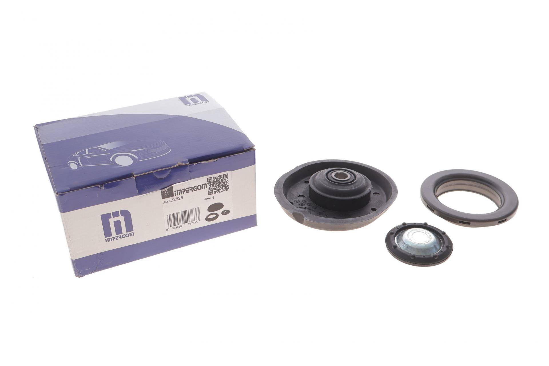 Подушка амортизатора (переднього) + підшипник Peugeot 207 1.4-1.6HDi 06- (SNR)