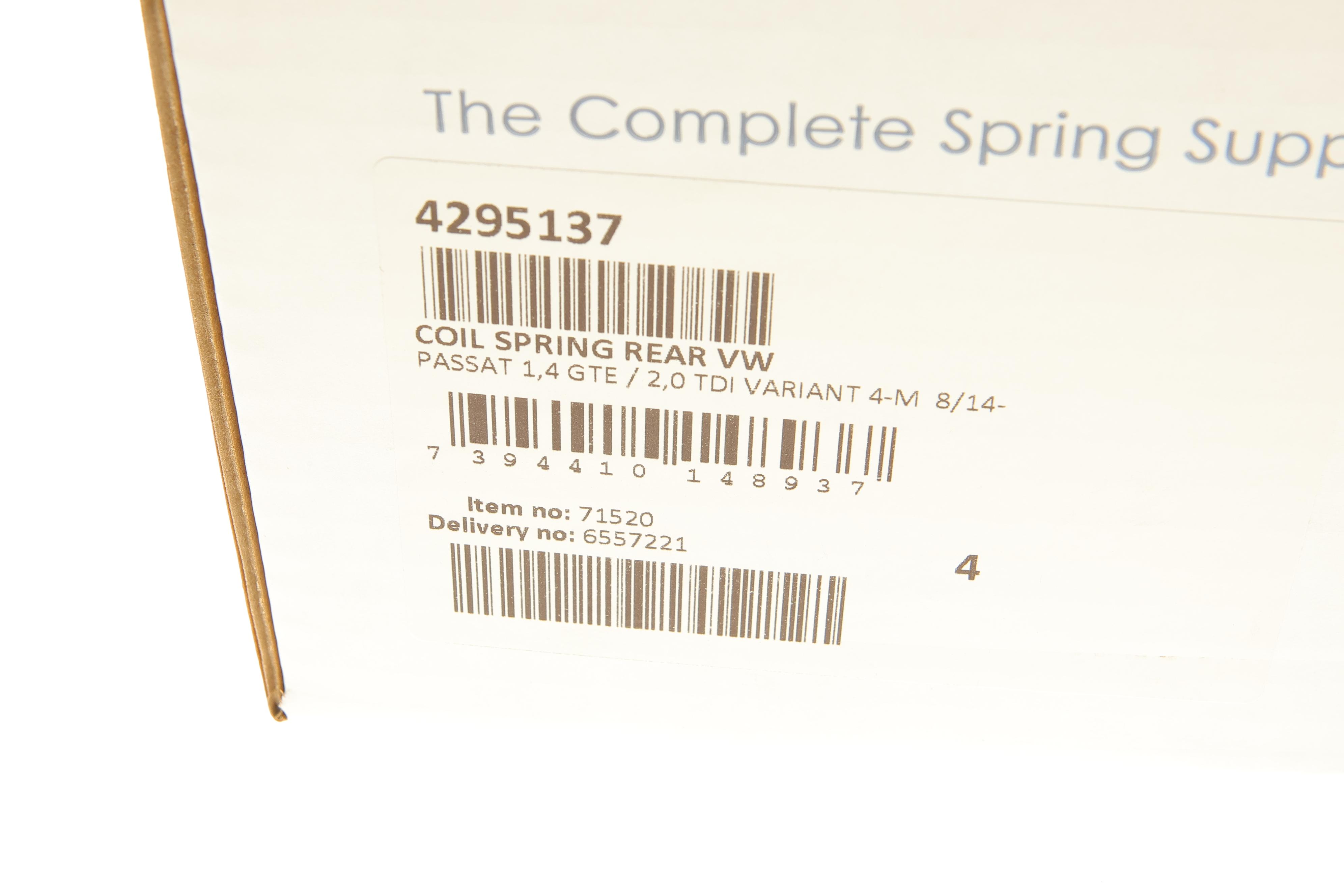 Пружина (задня) VW Passat B8 1.4GTE Hybrid/2.0TDI 14- (седан/унiв.) (з станд.ход.ч.)